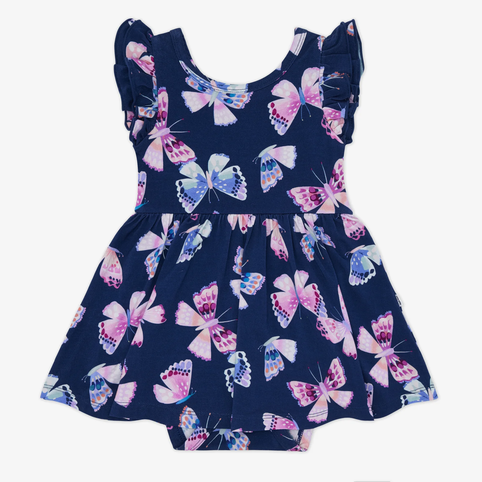 Royal Butterflies Flutter Twirl Dress with Bodysuit - Image 3