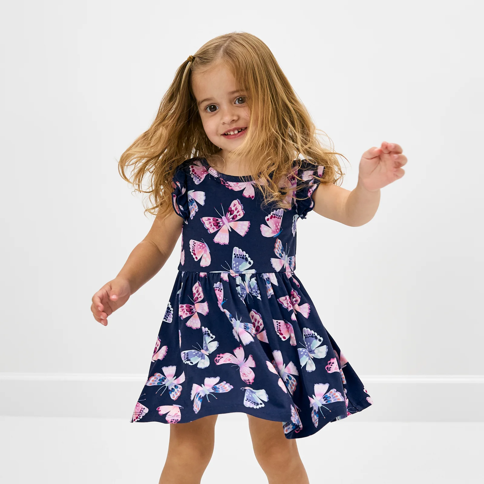 Royal Butterflies Flutter Twirl Dress with Bodysuit - Image 4