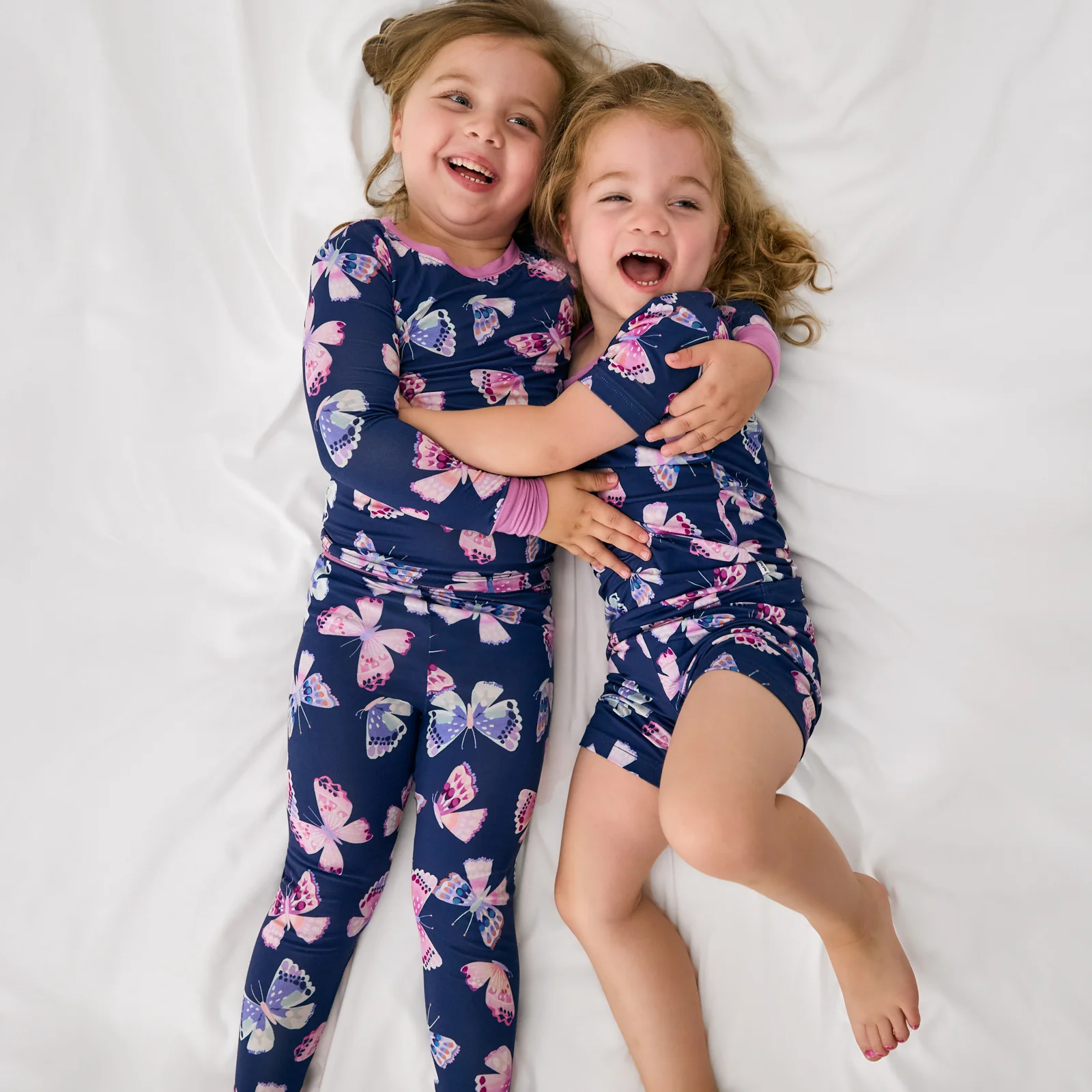 Royal Butterflies Two-Piece Short Sleeve & Shorts Pajama Set - Image 5