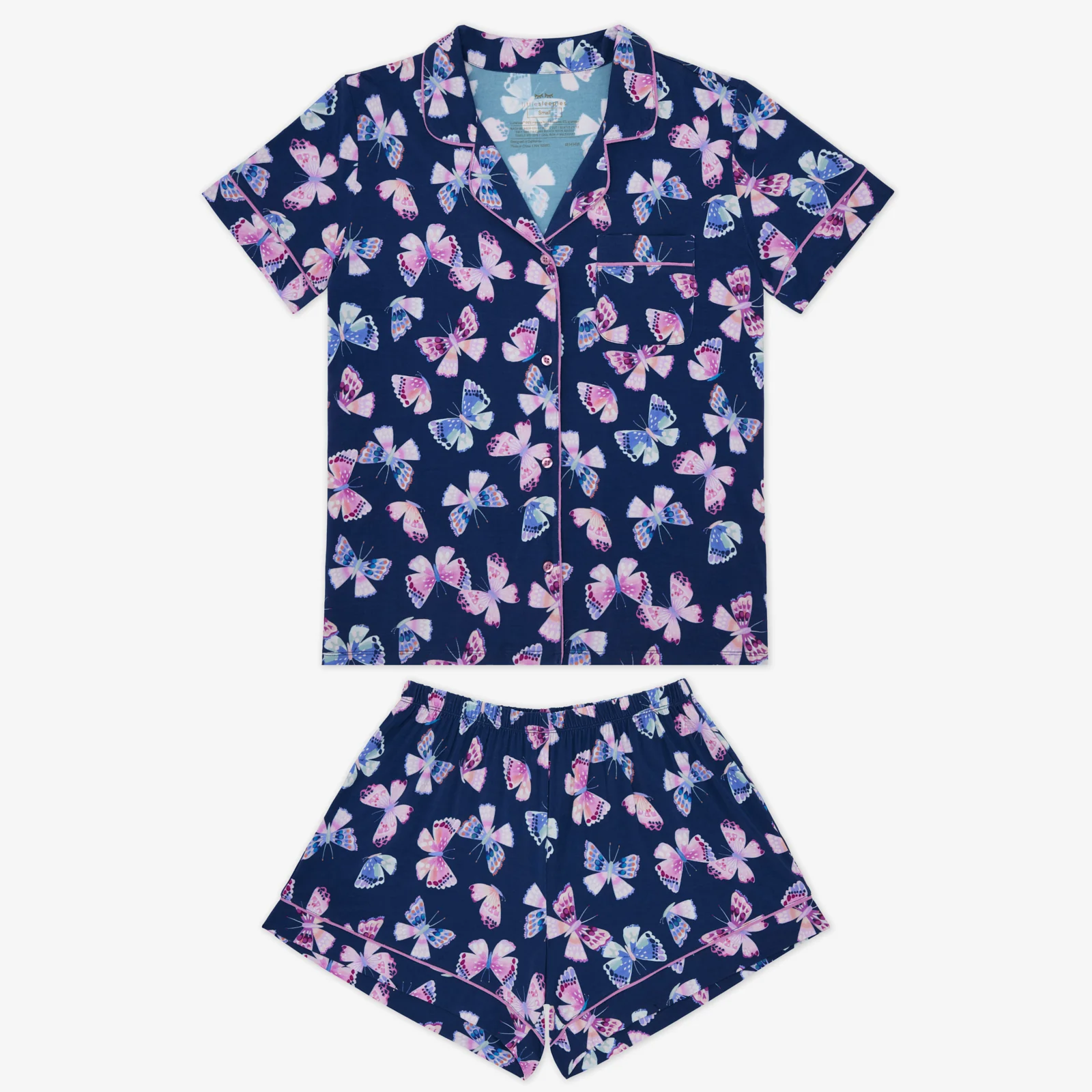 Royal Butterflies Women's Short Sleeve & Shorts Pajama Set - Image 6