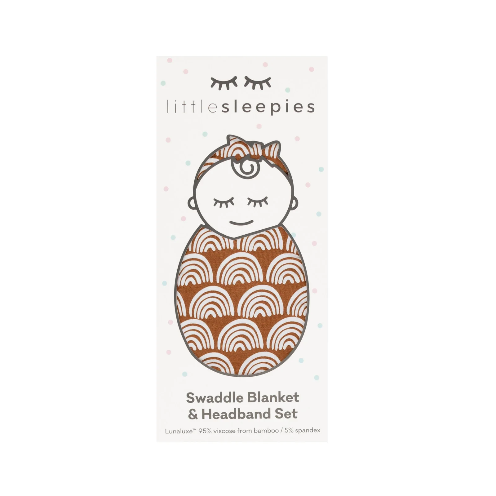 Rust Rainbows Swaddle & Luxe Bow Headband Set - Image 3