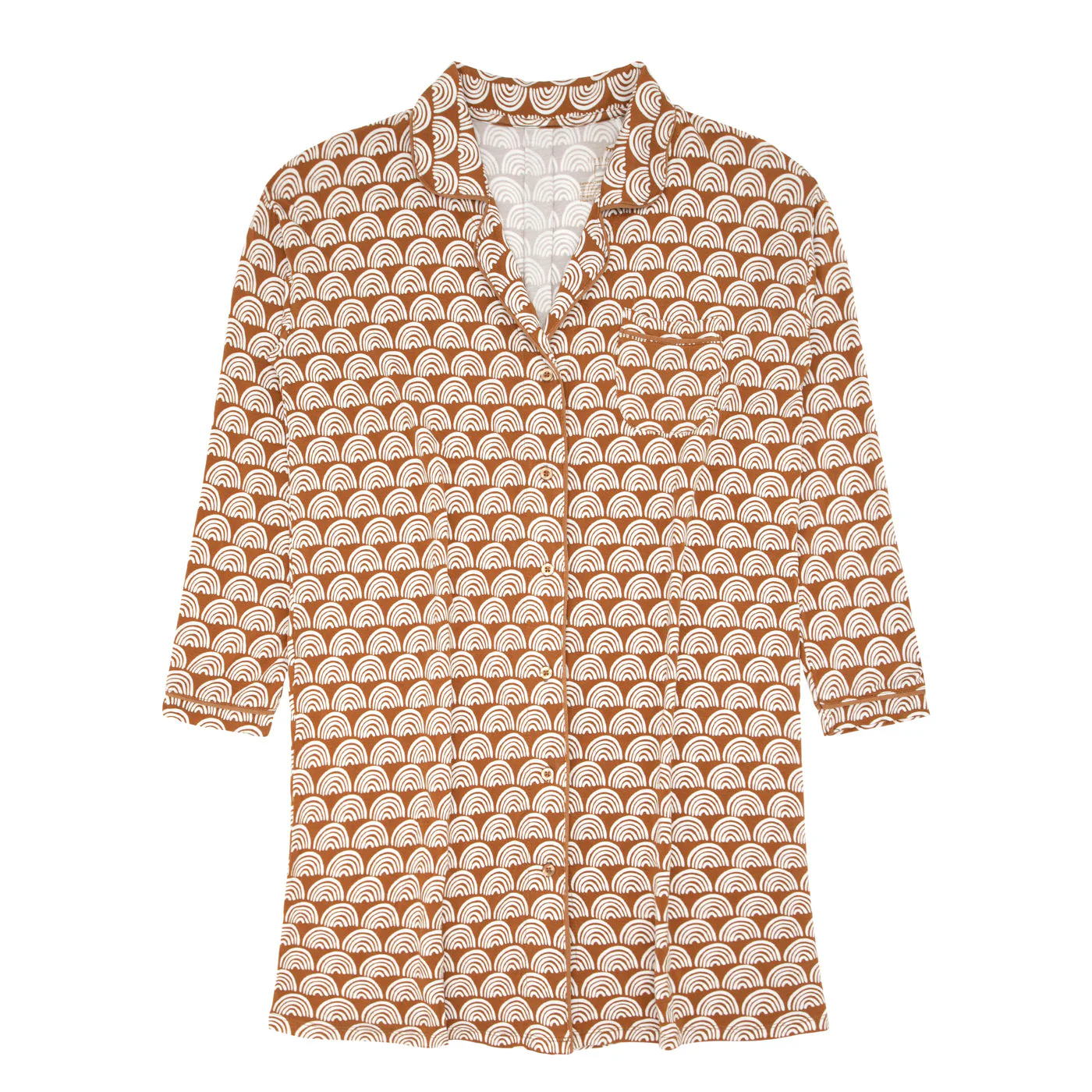 Rust Rainbows Women's Long Sleeve Sleep Shirt - Image 3
