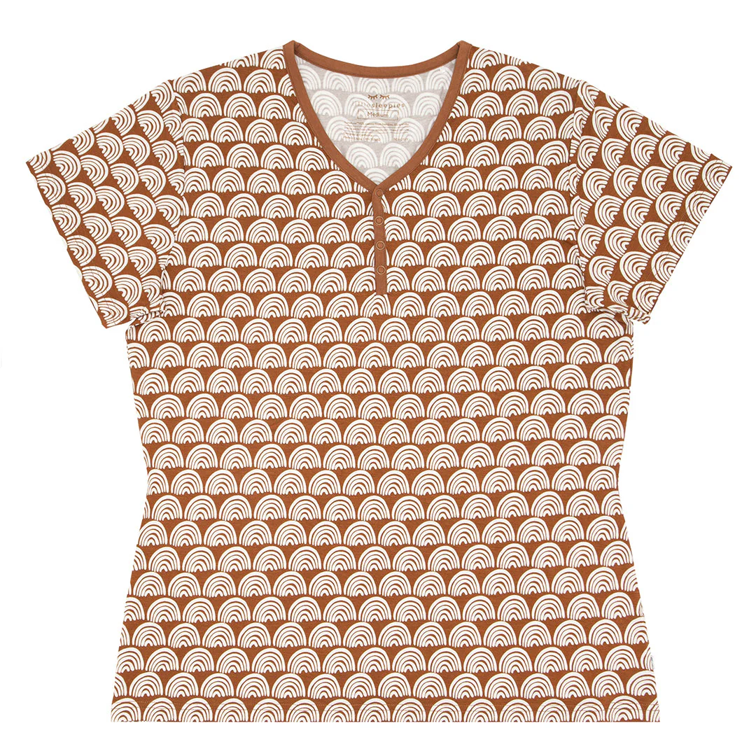 Rust Rainbows Women's Short Sleeve Pajama Top - Image 6