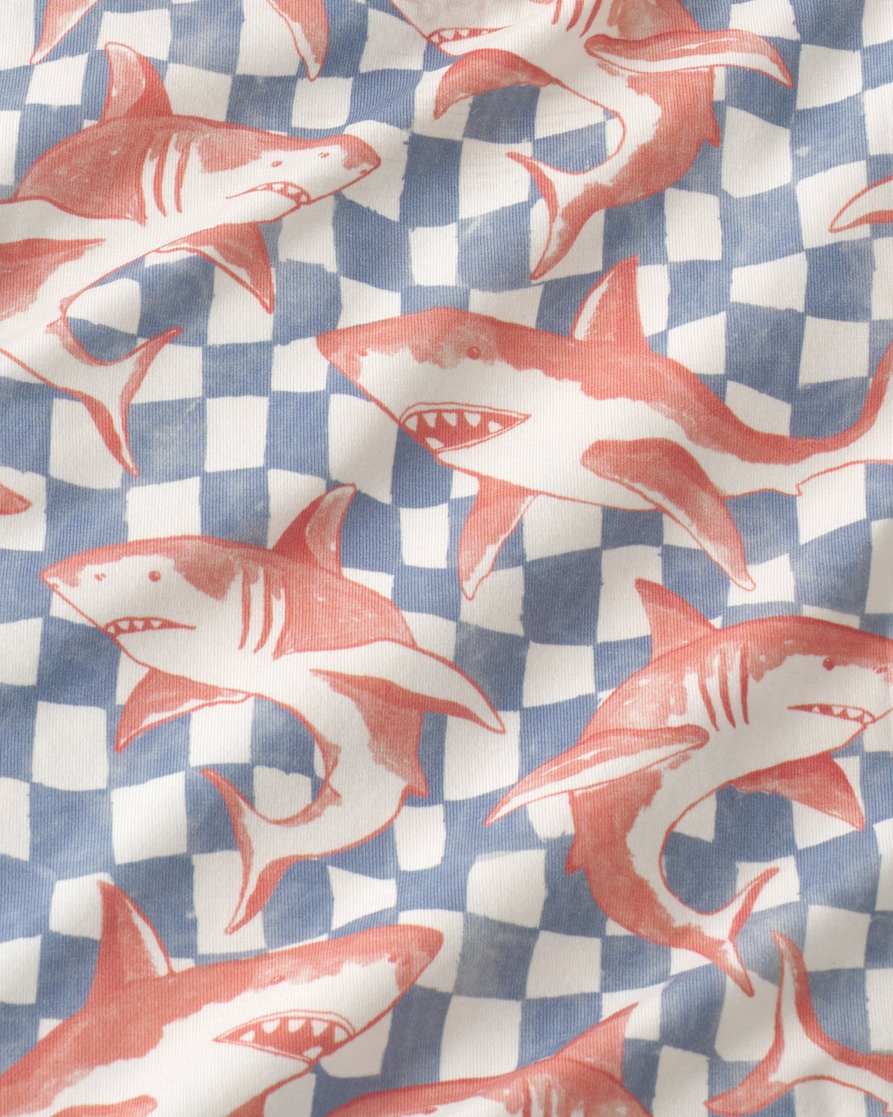 Shark Fin Checks Drawstring Shorts - Image 4
