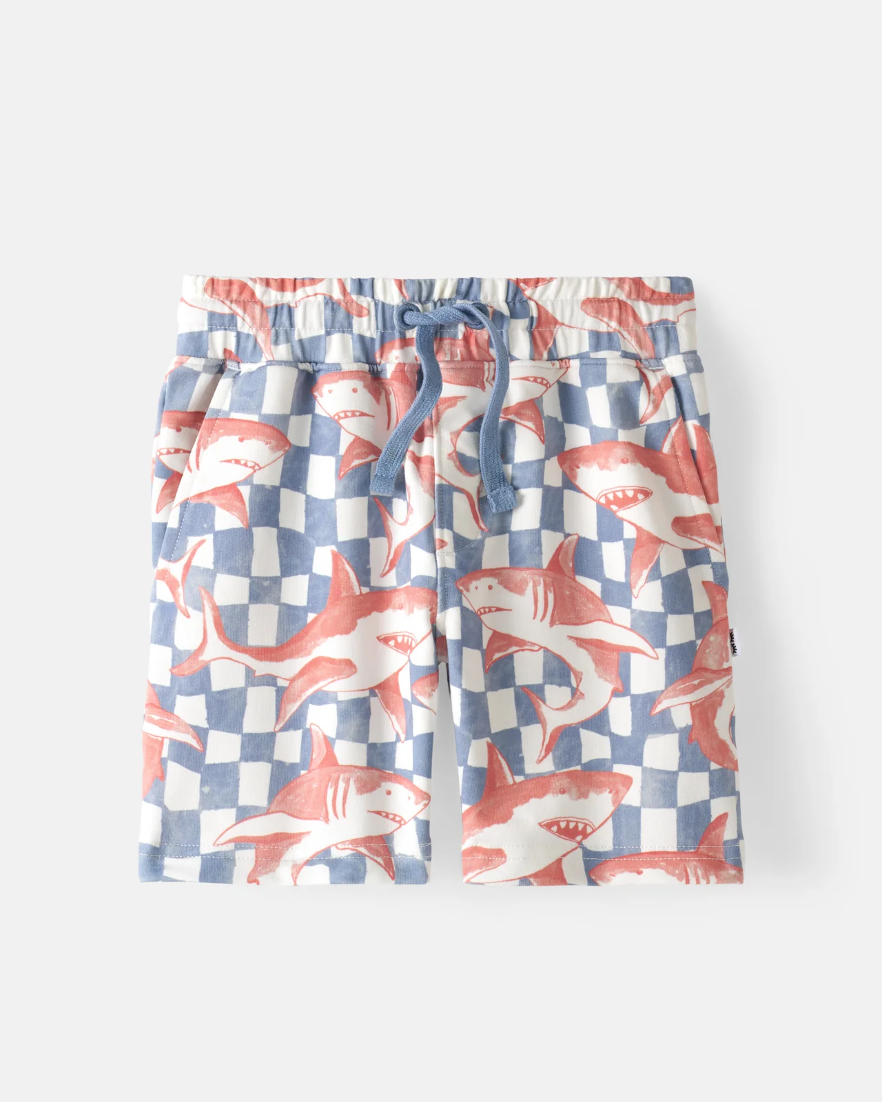 Shark Fin Checks Drawstring Shorts - Image 5