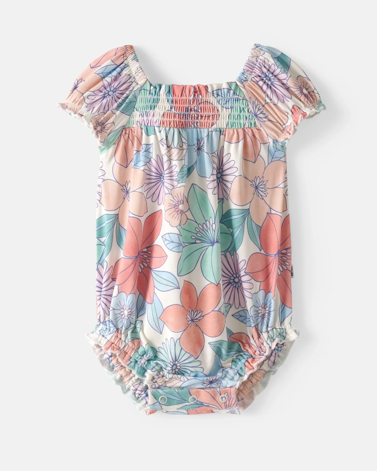 Shoreline Blooms Smocked Bubble Romper - Image 5