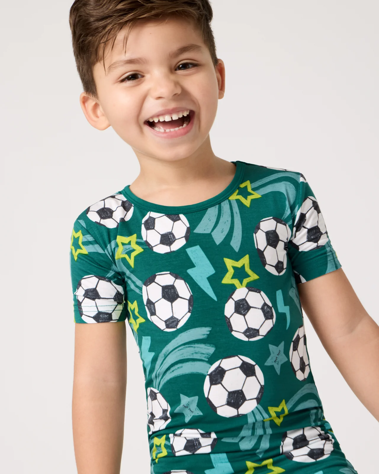 Soccer Stars Two-Piece Short Sleeve & Shorts Pajama Set - Image 5