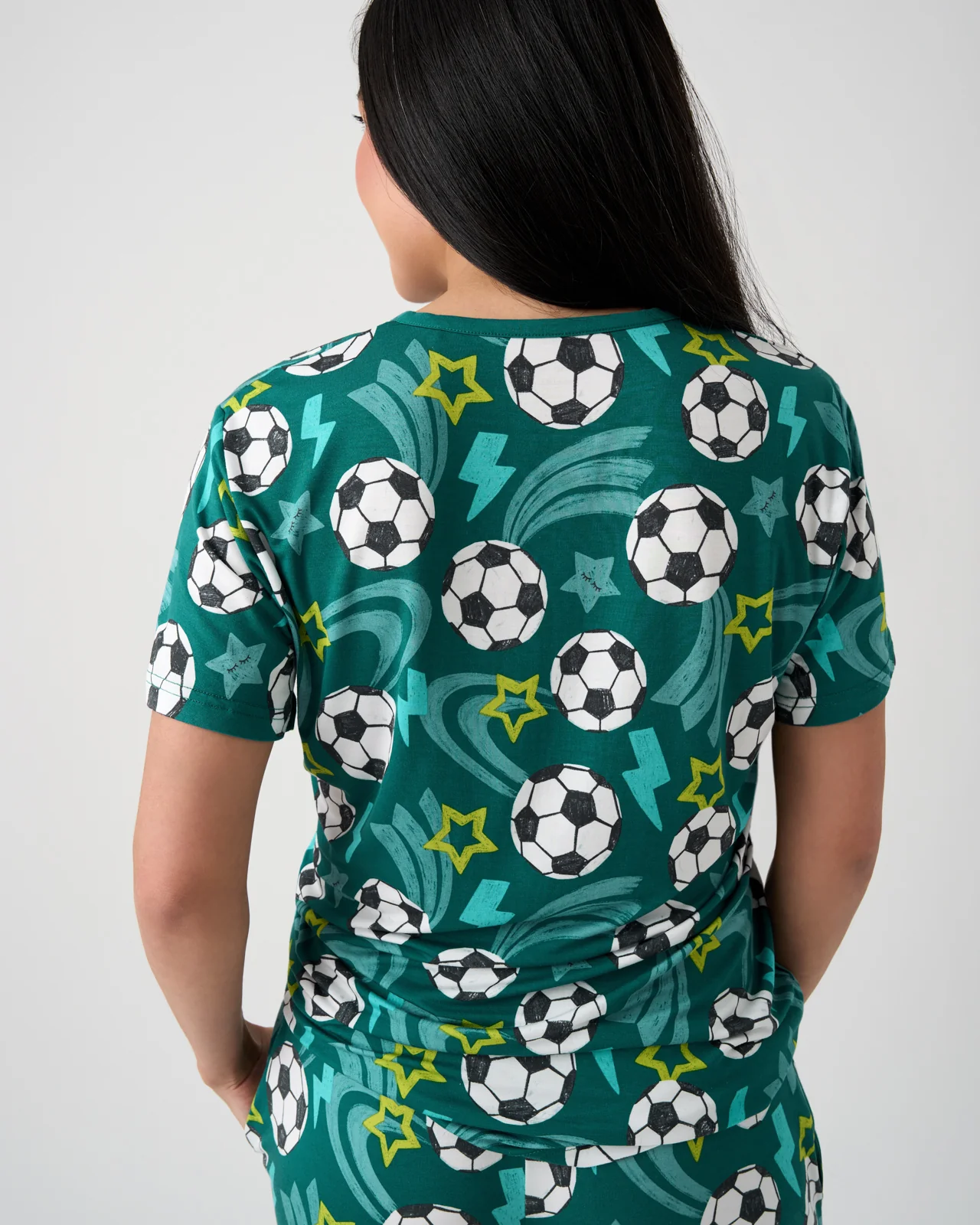 Soccer Stars Women's Short Sleeve Pajama Top - Image 3
