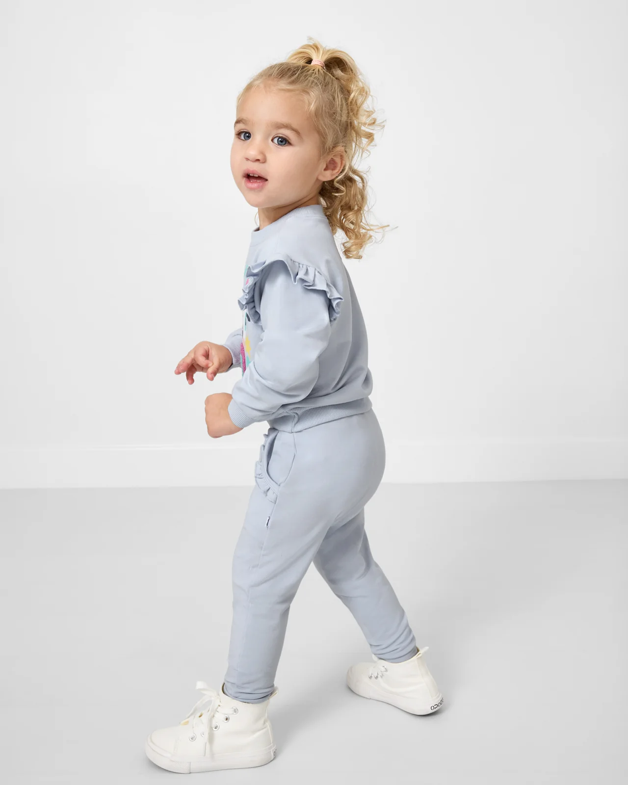 Soft Blue Ruffle Jogger - Image 2