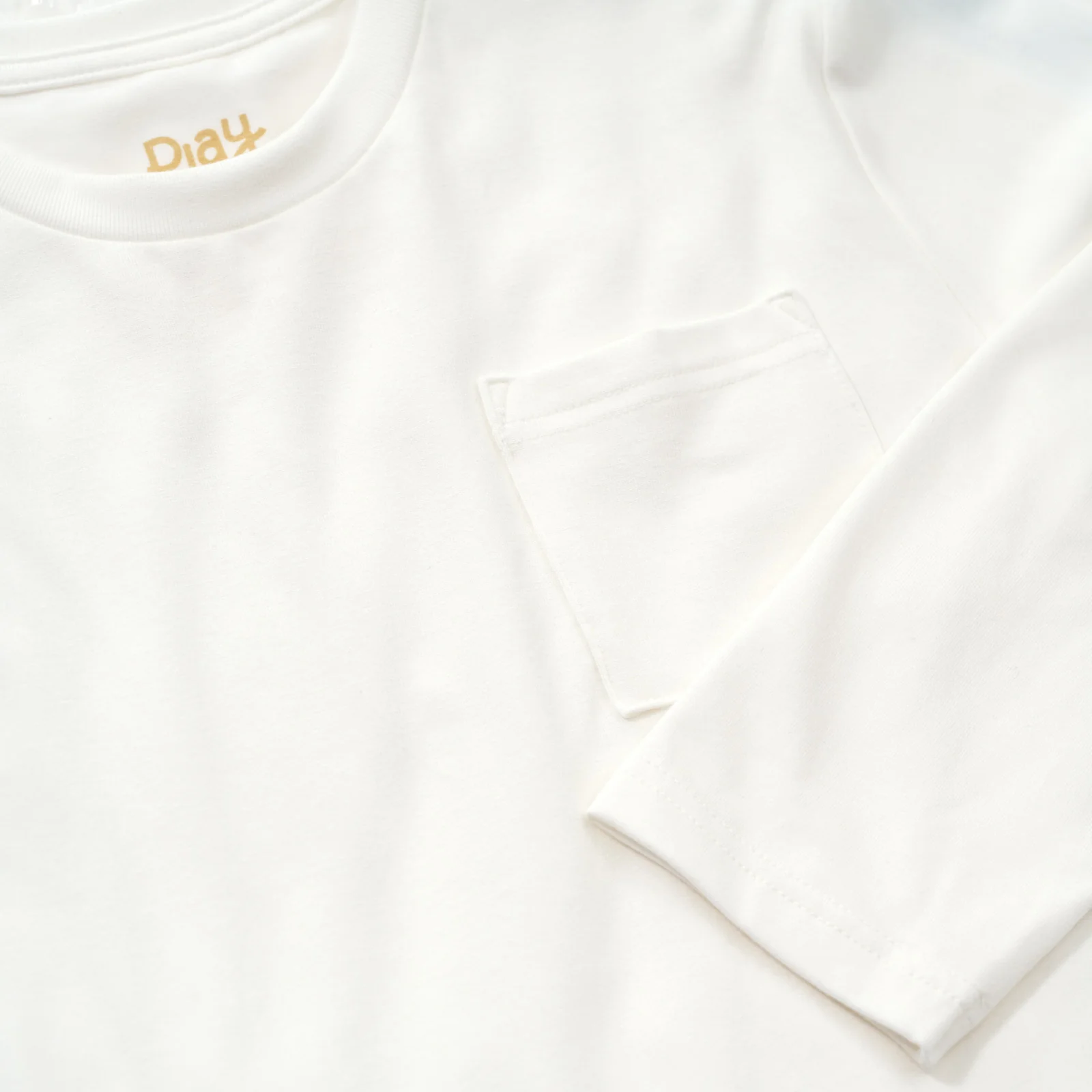 Soft White Long Sleeve Relaxed Pocket Tee - Image 6