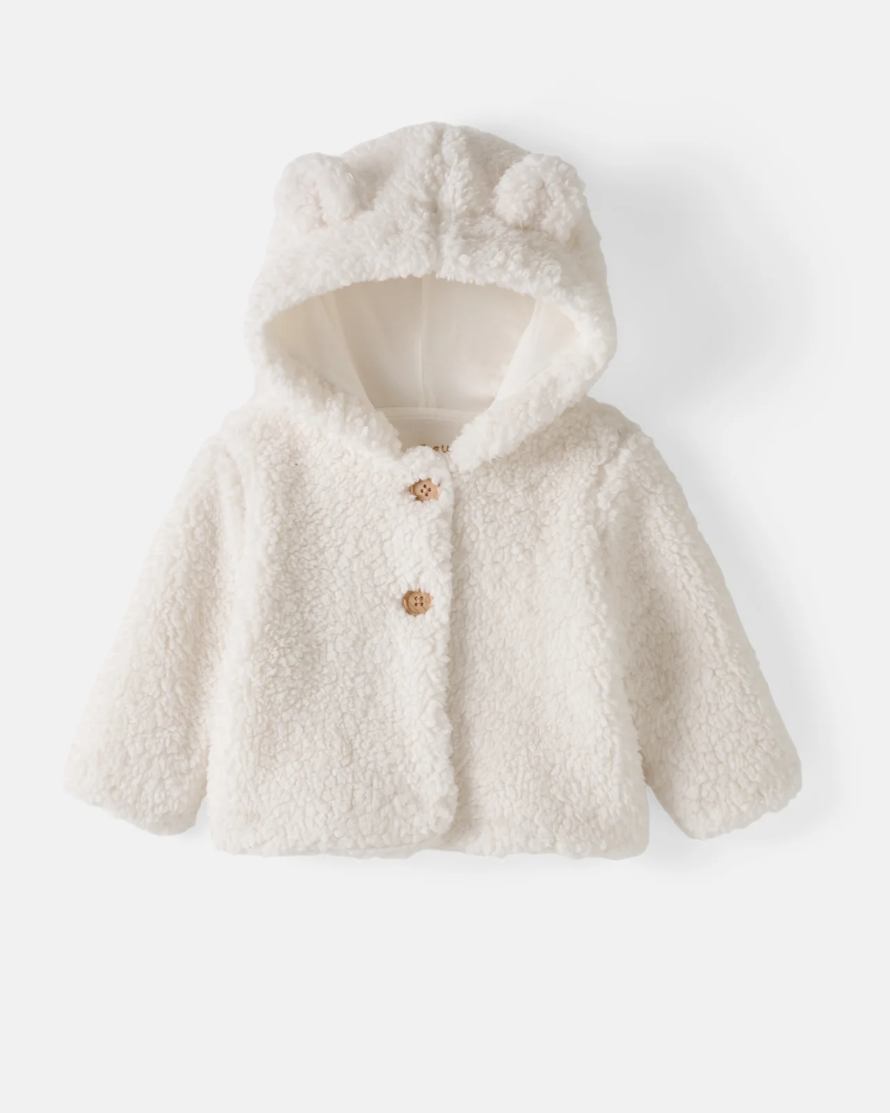 Soft White Sherpa Baby Jacket - Image 6