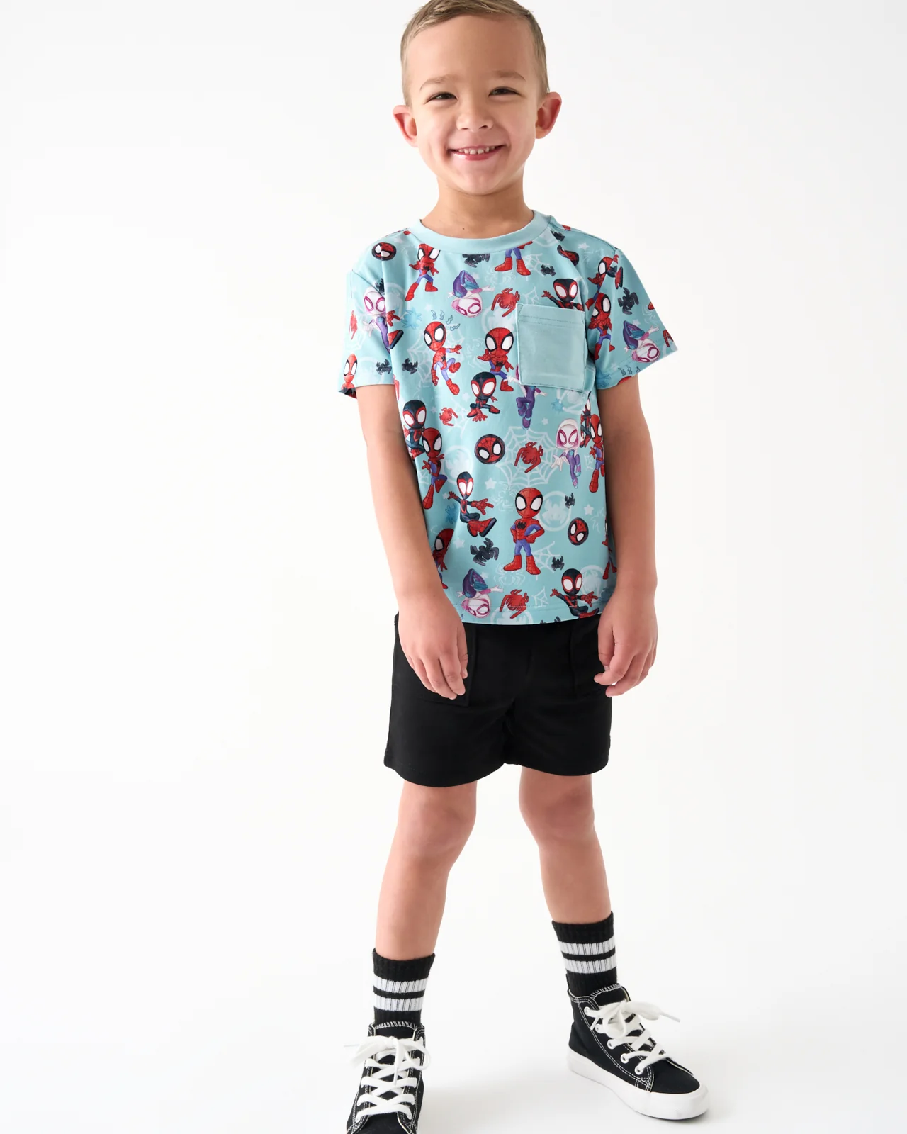 Spidey & His Amazing Friends Tiny Webs Relaxed Pocket Tee - Image 3