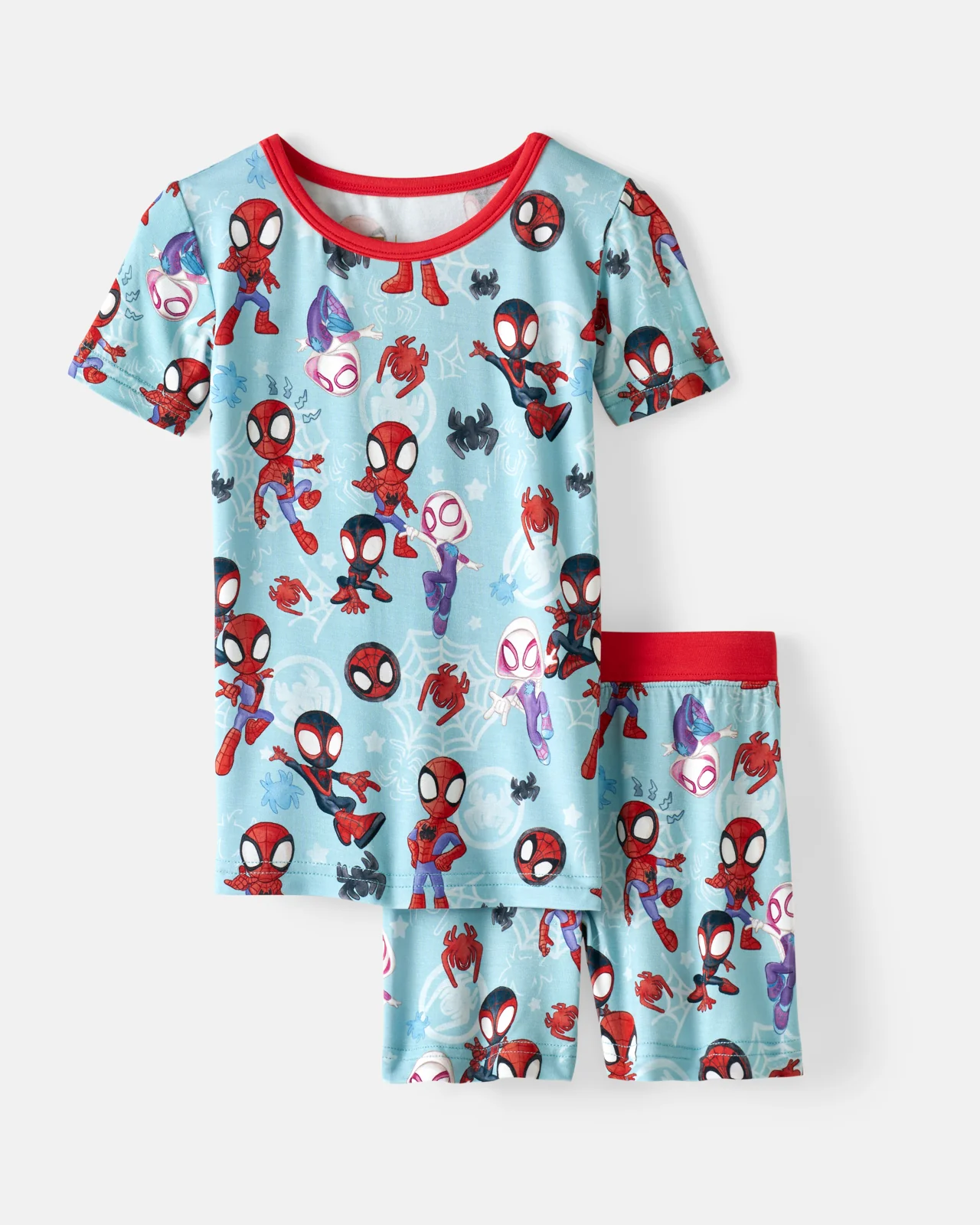 Spidey & His Amazing Friends Tiny Webs Two-Piece Short Sleeve & Shorts Pajama Set - Image 8