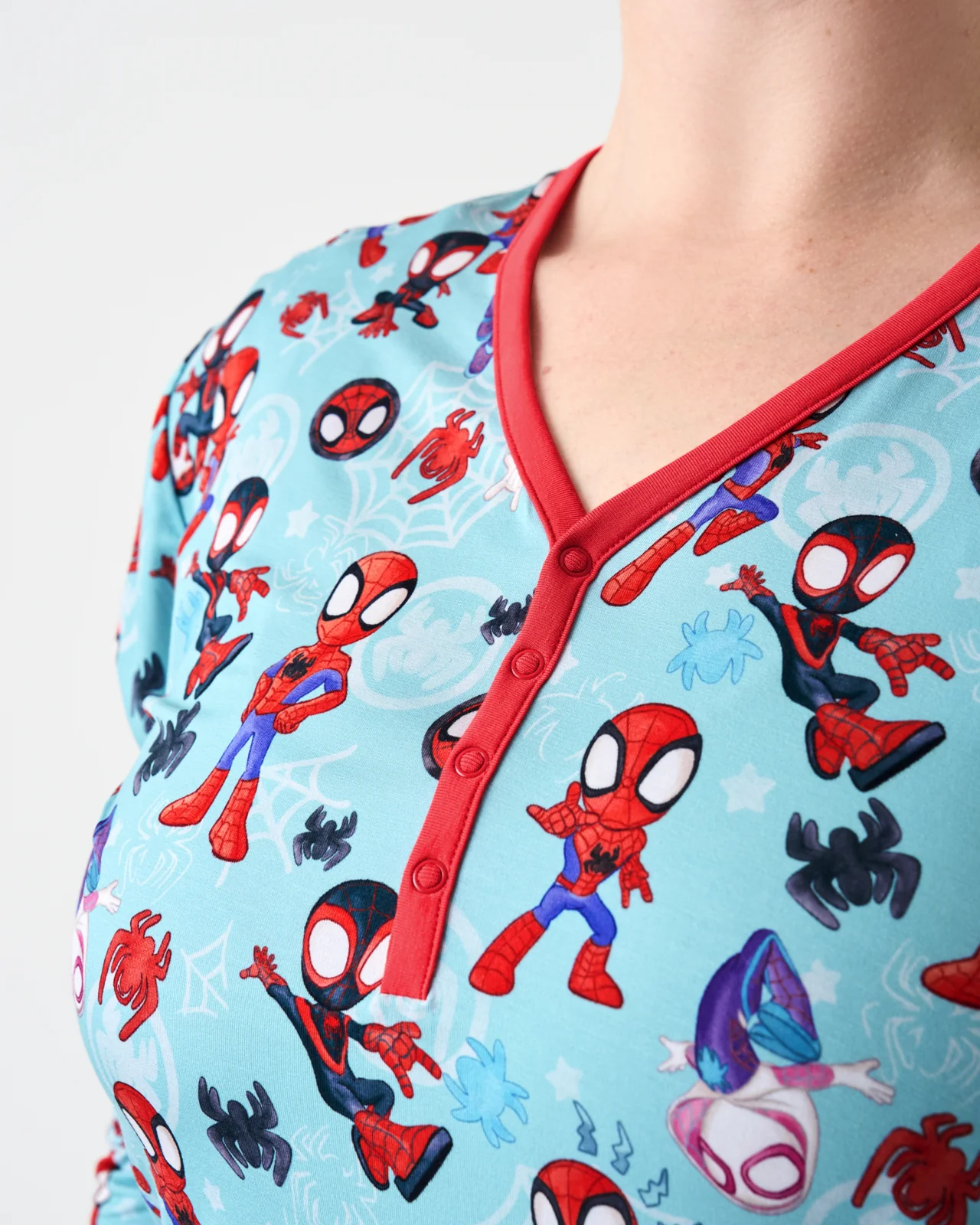 Spidey & His Amazing Friends Tiny Webs Women's Long Sleeve Pajama Top - Image 2