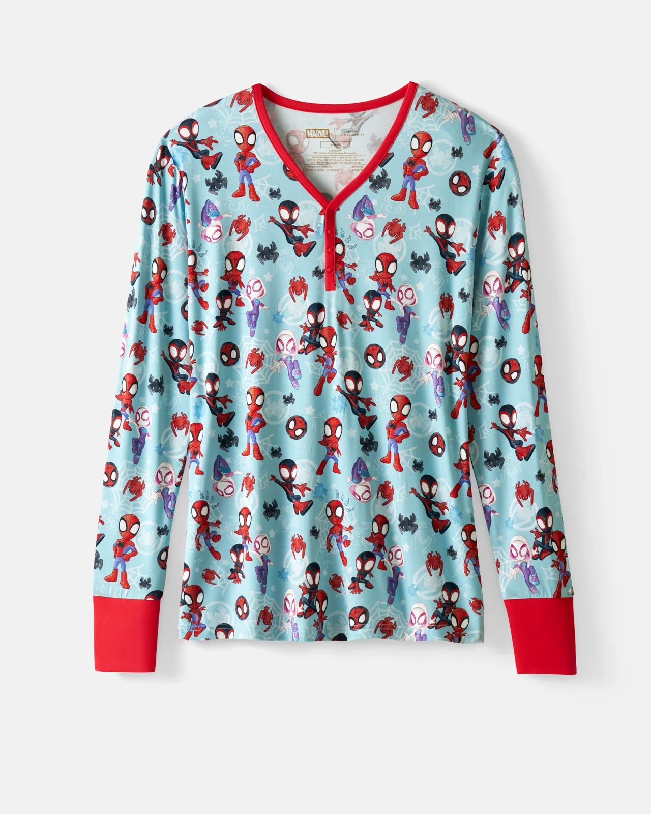 Spidey & His Amazing Friends Tiny Webs Women's Long Sleeve Pajama Top - Image 5