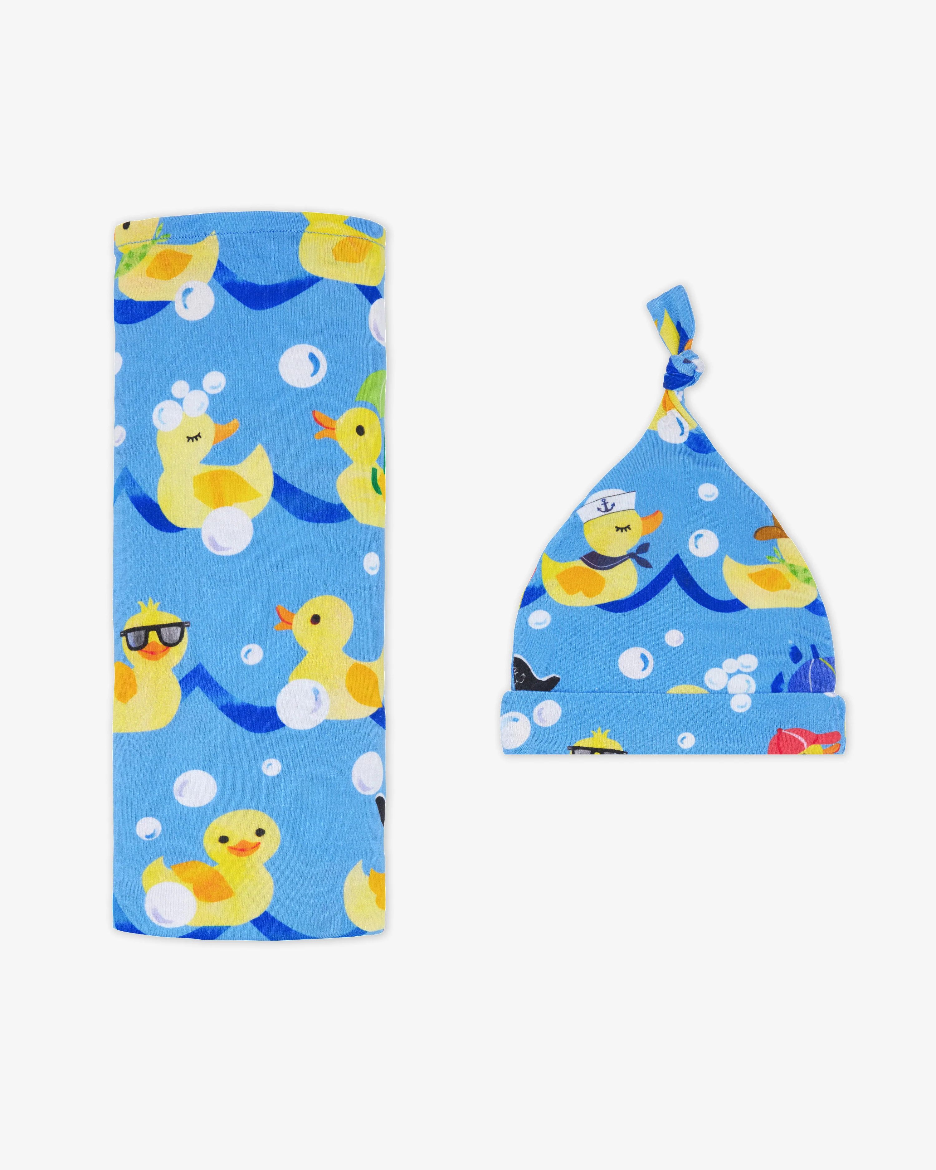 Splish Splash Swaddle & Hat Set - Image 4