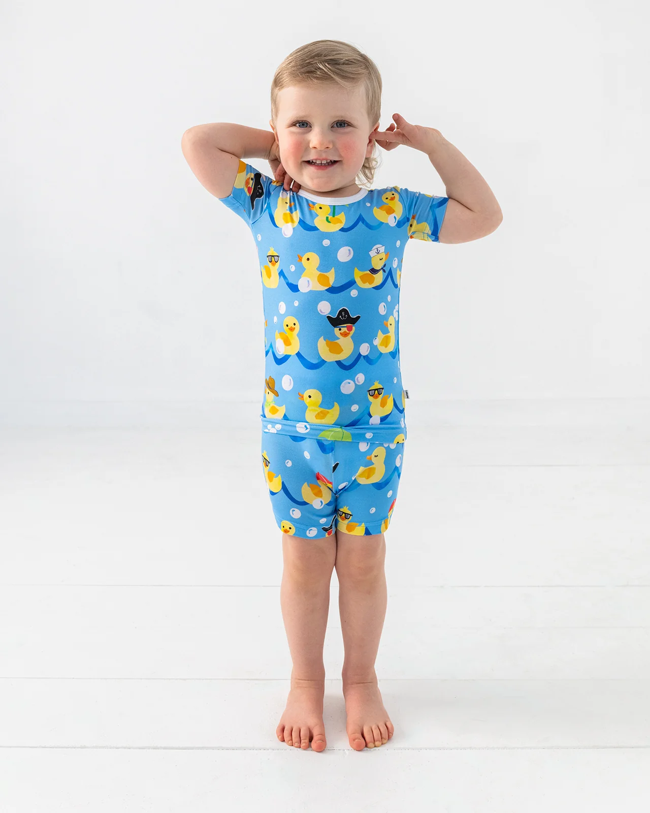 Splish Splash Two-Piece Short Sleeve & Shorts Pajama Set - Image 4