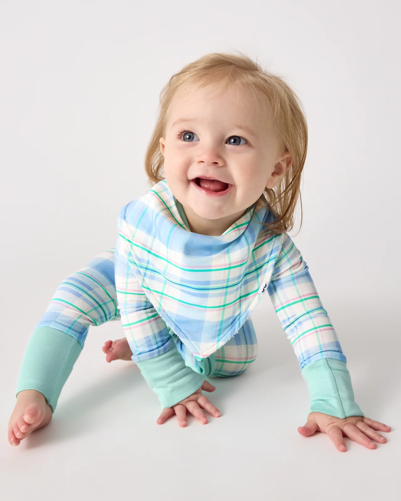 Springtime Plaid Bandana Bib - Image 2