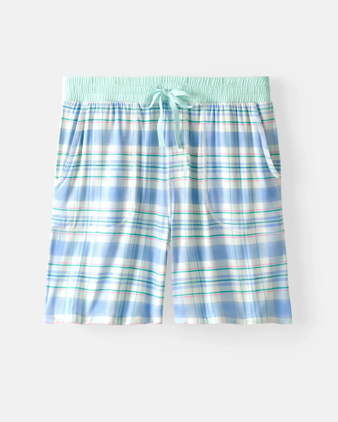 Springtime Plaid Men's Pajama Shorts - Image 5
