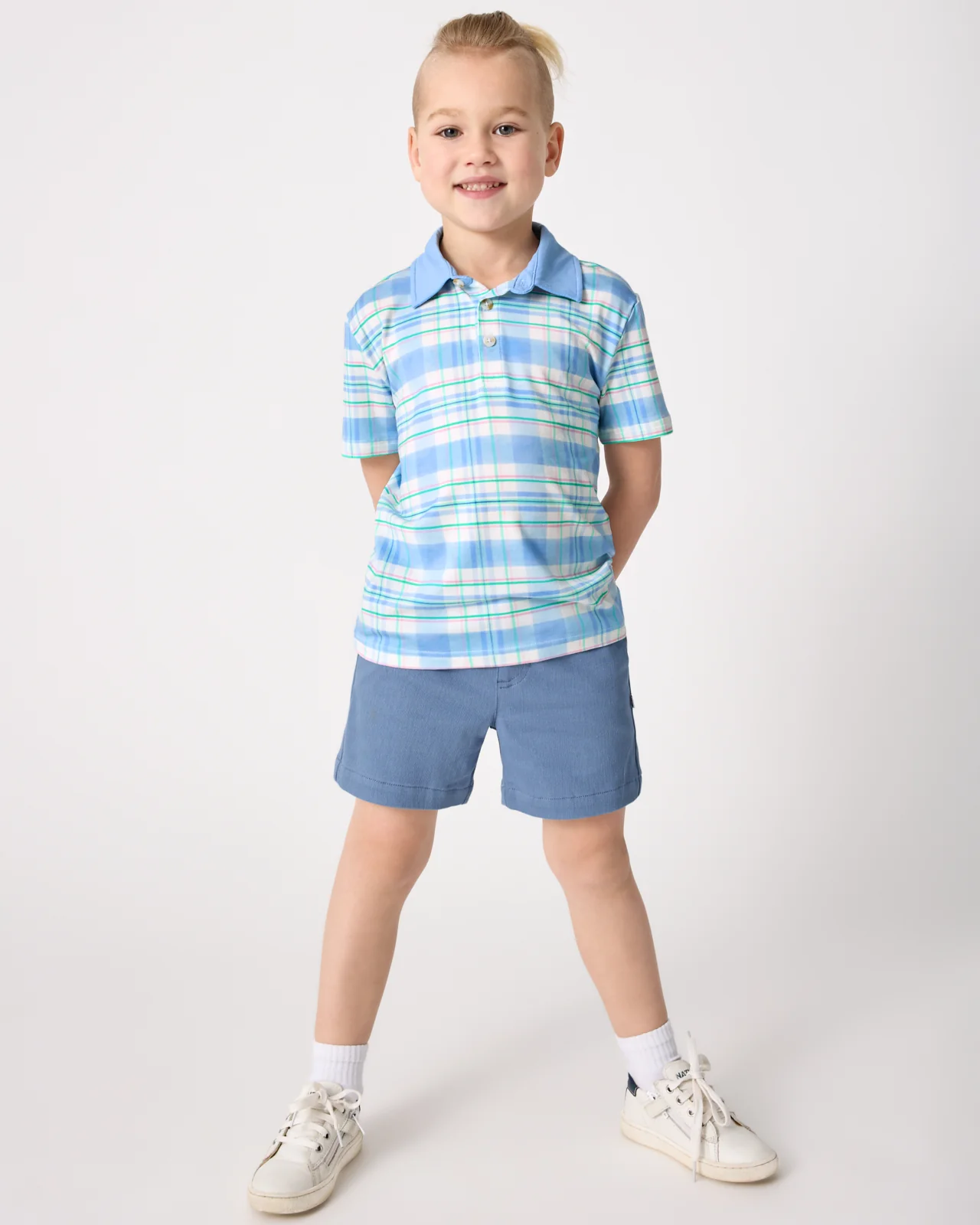 Springtime Plaid Polo Shirt - Image 2