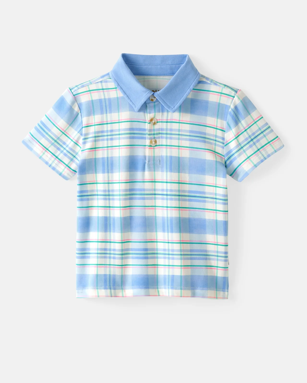 Springtime Plaid Polo Shirt - Image 5