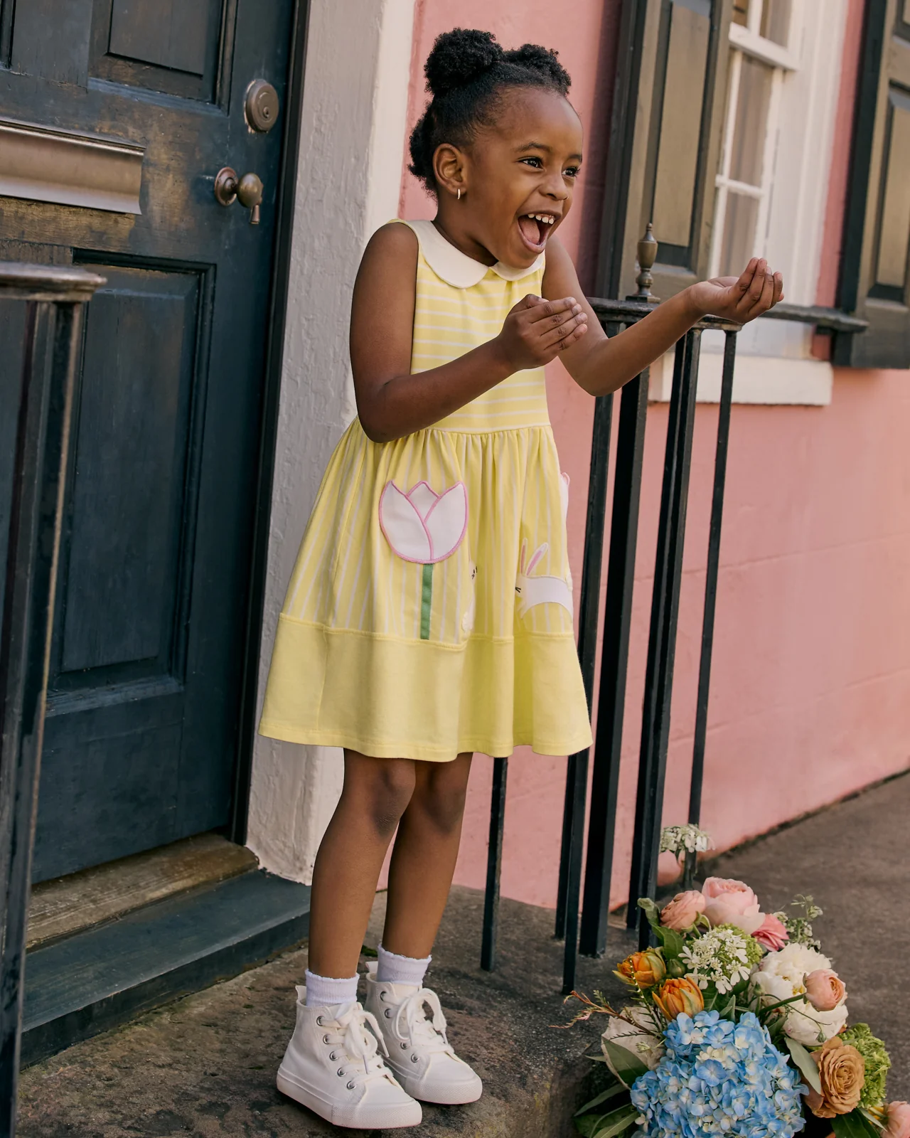Sunny Tulip Collar Skater Dress - Image 2