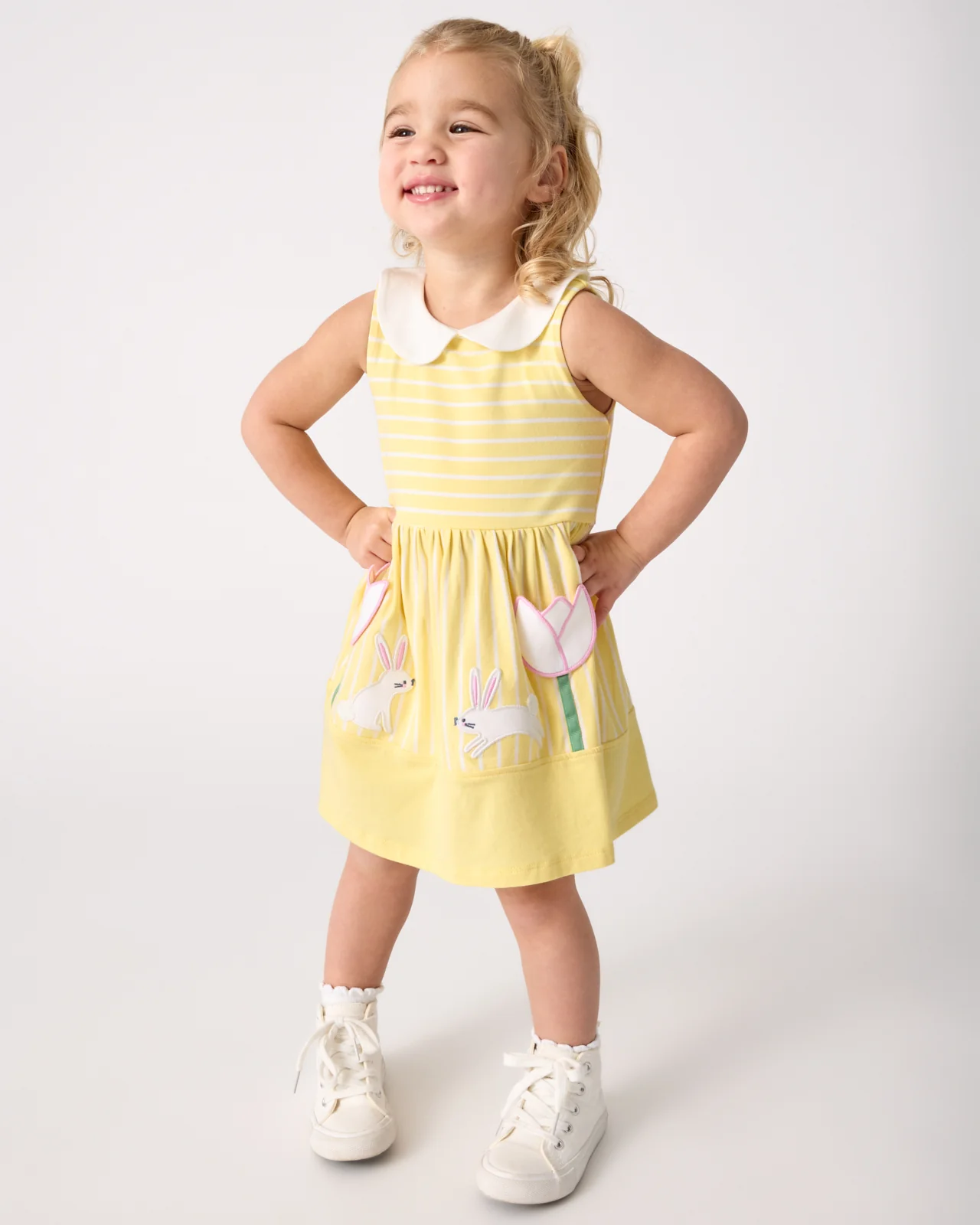 Sunny Tulip Collar Skater Dress - Image 3