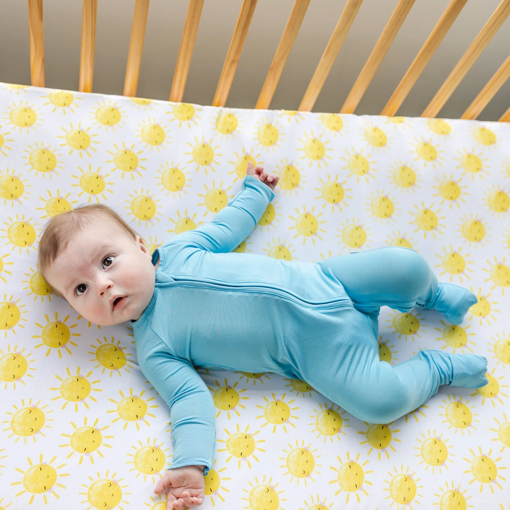 Sunshine Fitted Crib Sheet - Image 4