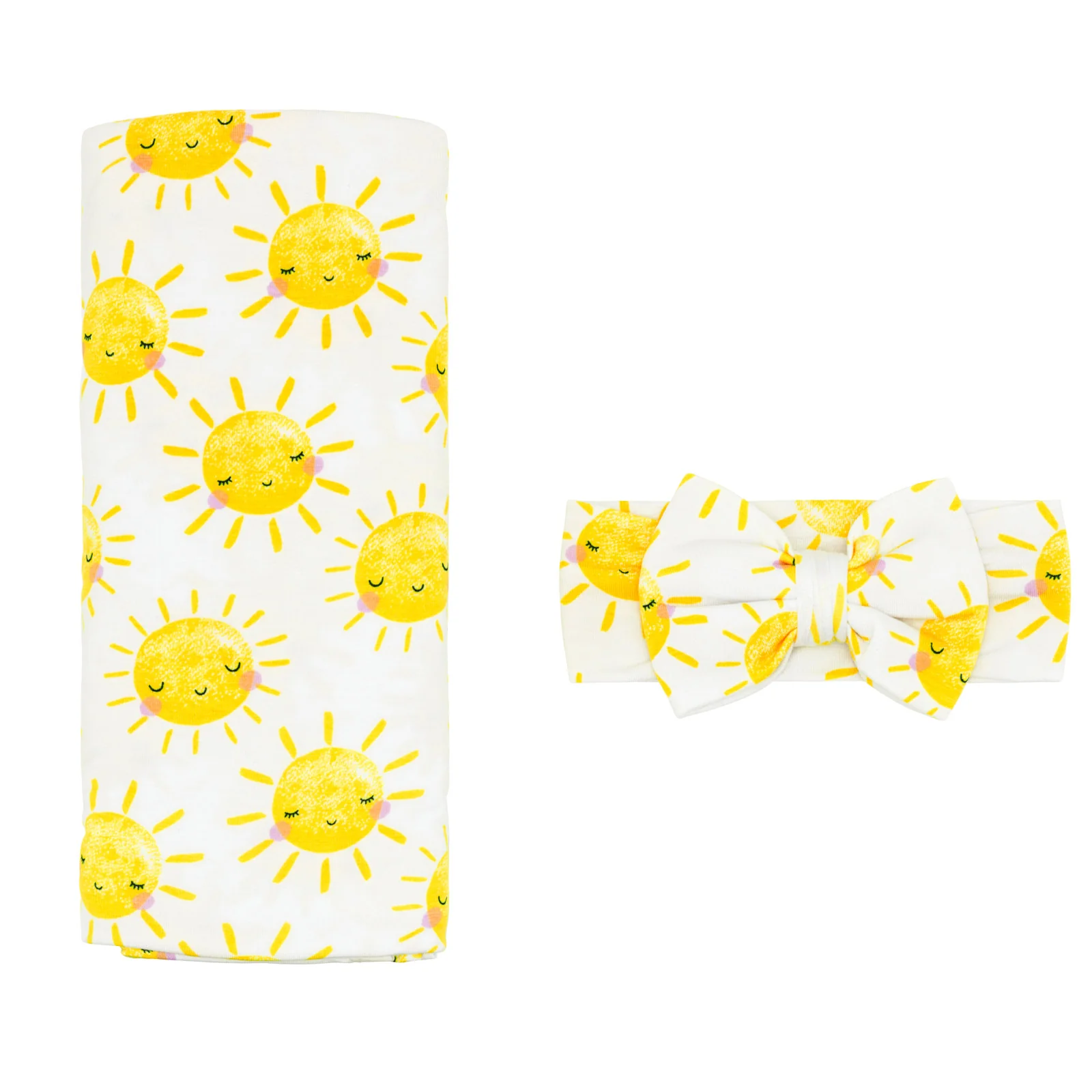 Sunshine Swaddle & Luxe Bow Headband Set - Image 3