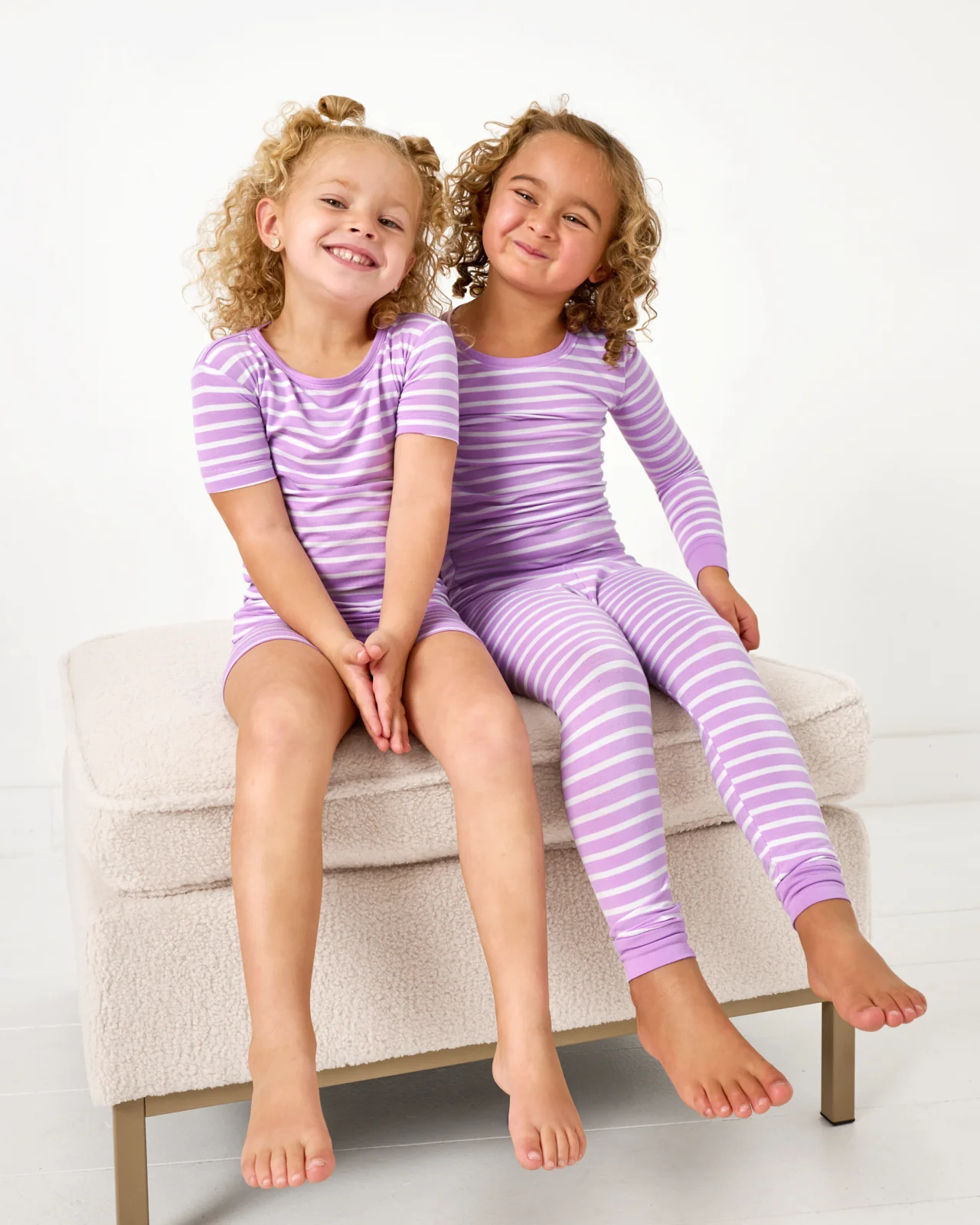 Sweet Orchid Stripe Two-Piece Pajama Set - Image 3