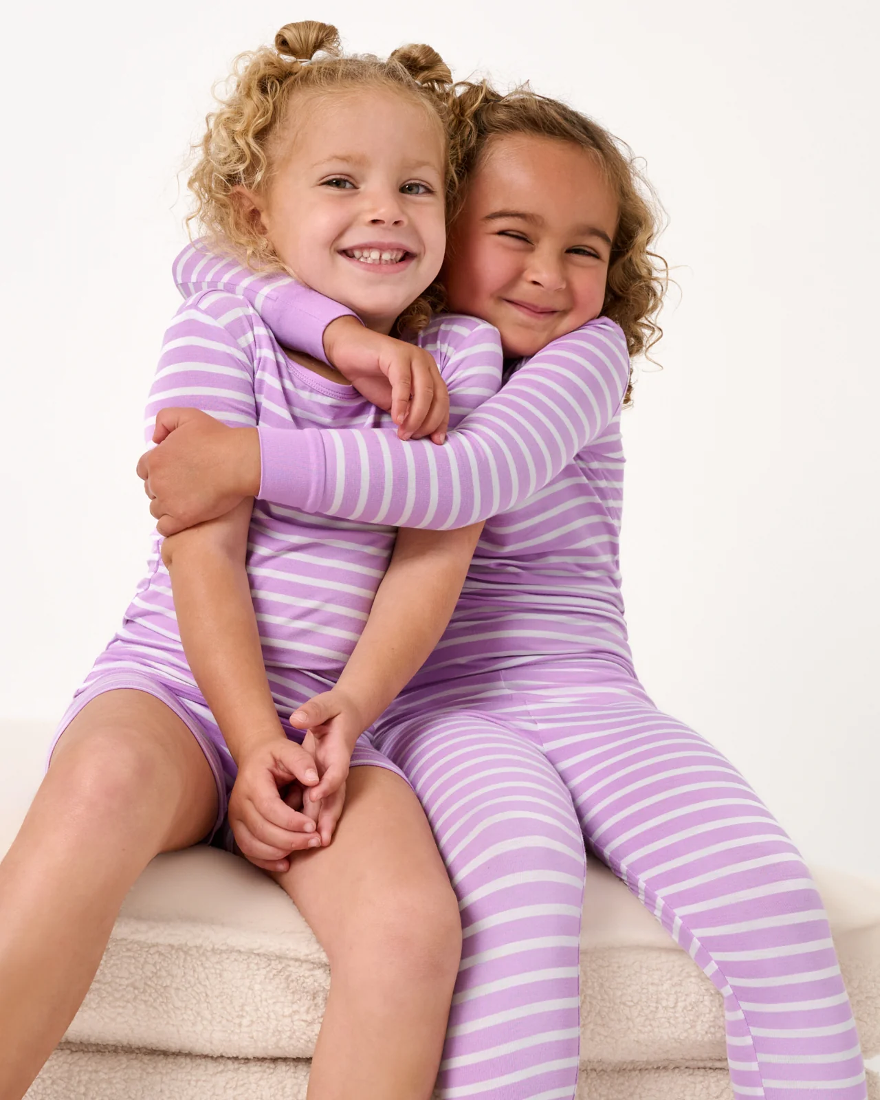 Sweet Orchid Stripe Two-Piece Pajama Set - Image 5