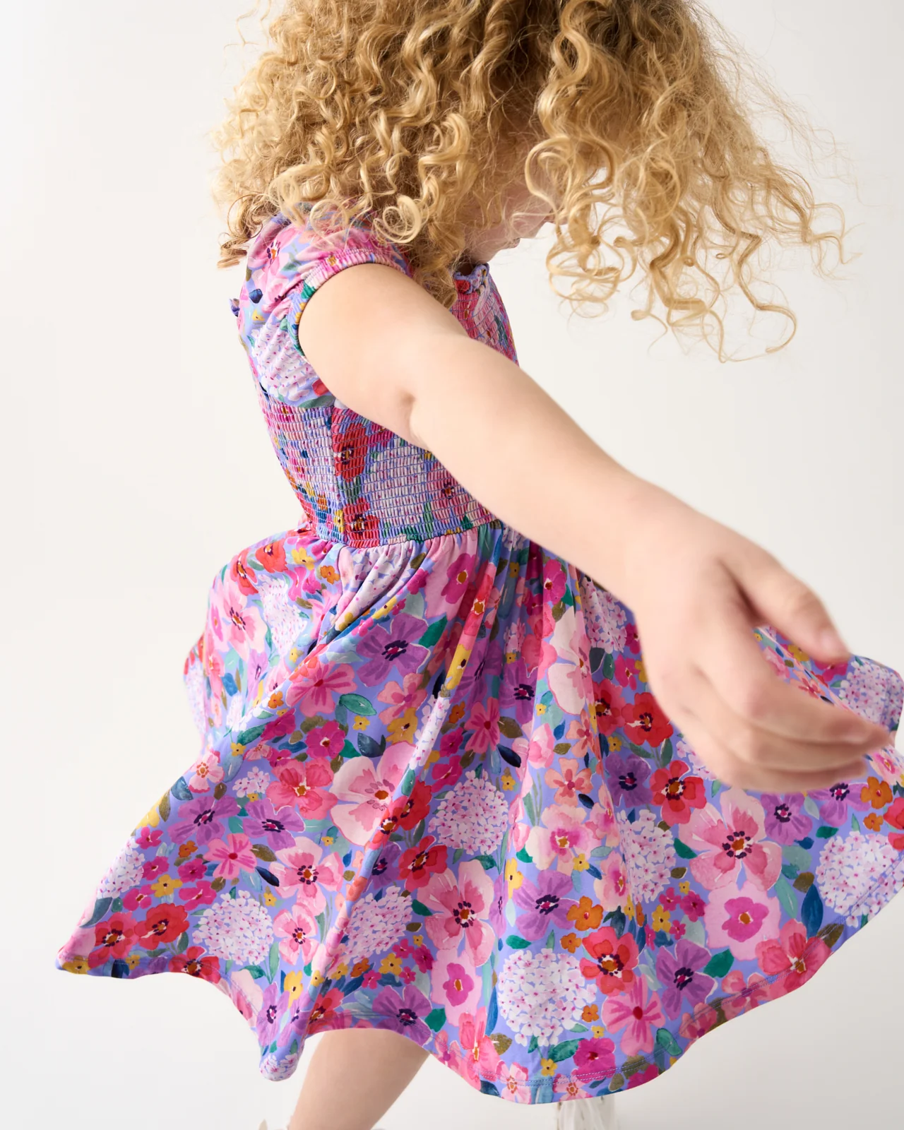 Sweet Sprigs Puff Sleeve Smocked Dress - Image 2