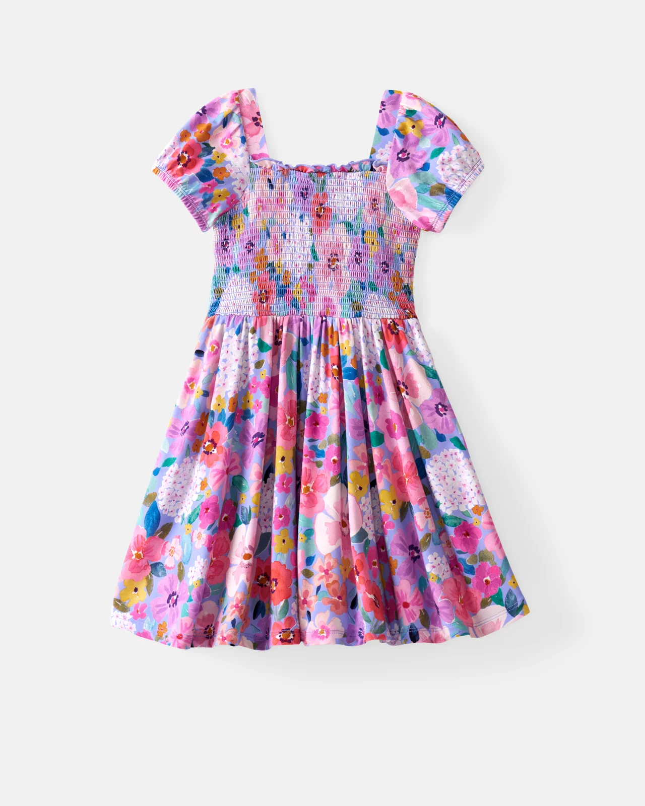 Sweet Sprigs Puff Sleeve Smocked Dress - Image 5