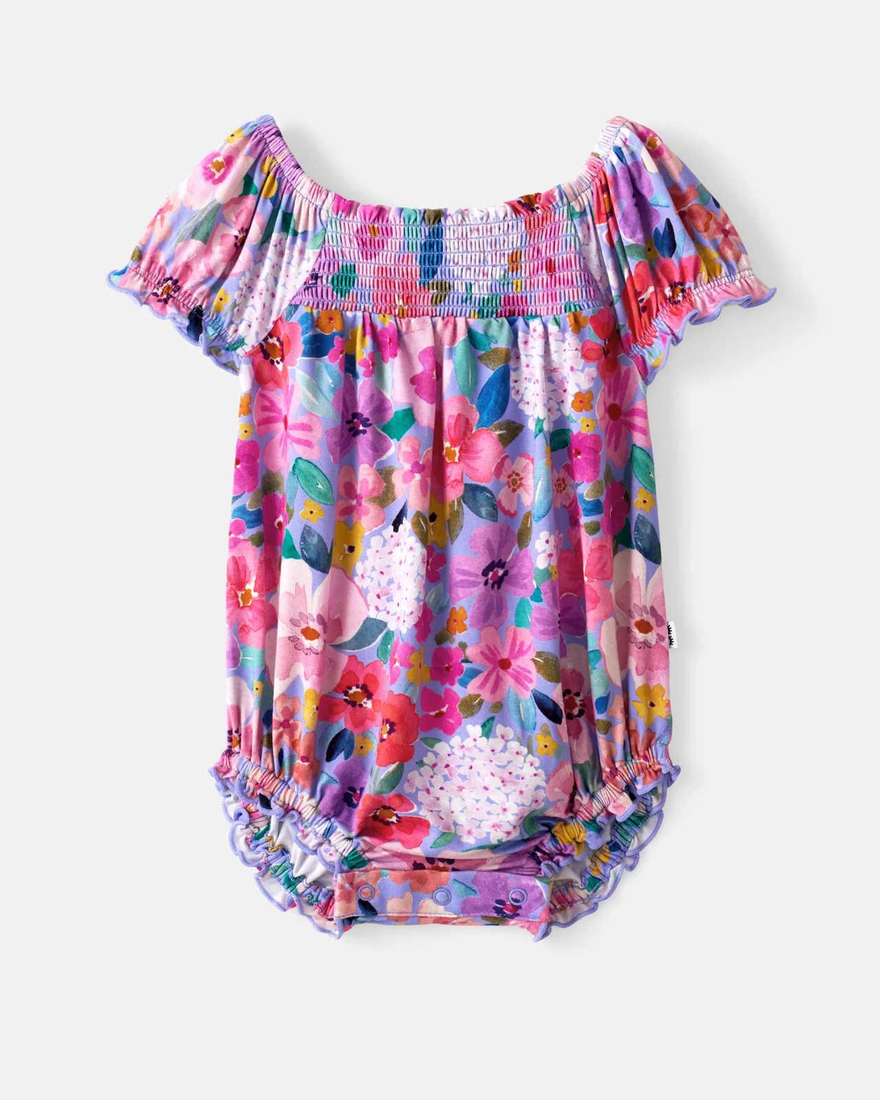 Sweet Sprigs Smocked Bubble Romper - Image 3