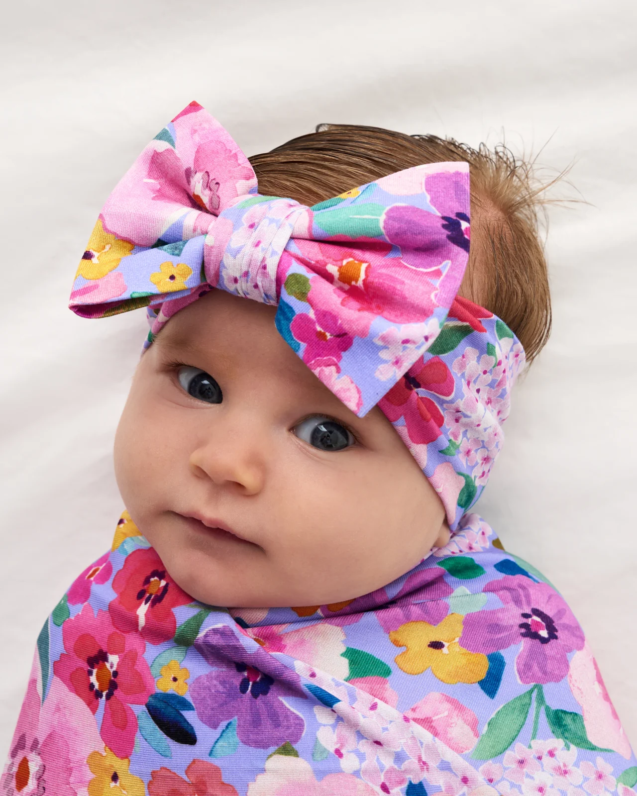 Sweet Sprigs Swaddle & Luxe Bow Headband Set - Image 2