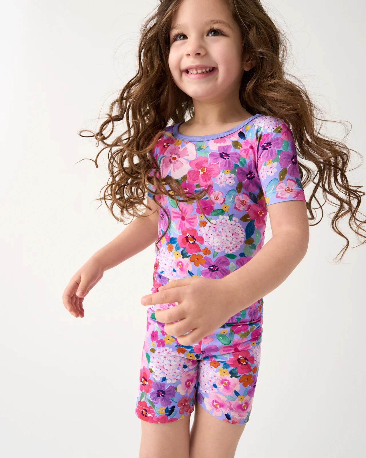 Sweet Sprigs Two-Piece Short Sleeve & Shorts Pajama Set - Image 2