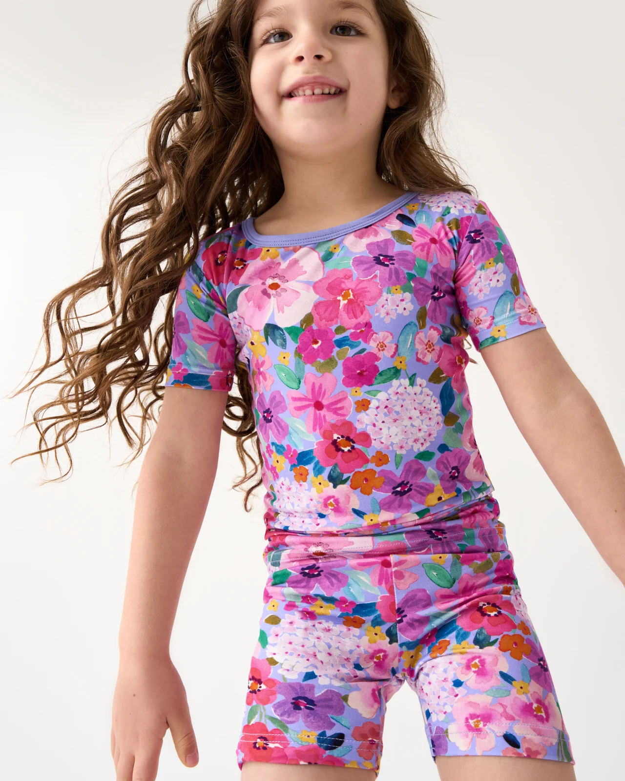 Sweet Sprigs Two-Piece Short Sleeve & Shorts Pajama Set - Image 4