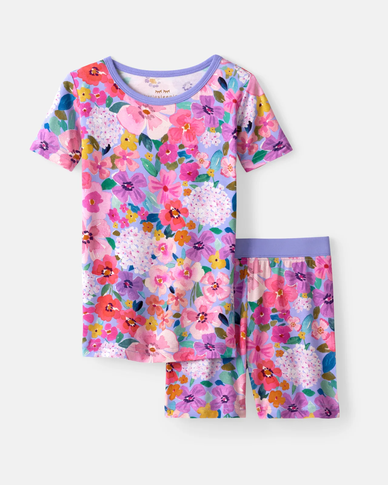 Sweet Sprigs Two-Piece Short Sleeve & Shorts Pajama Set - Image 5