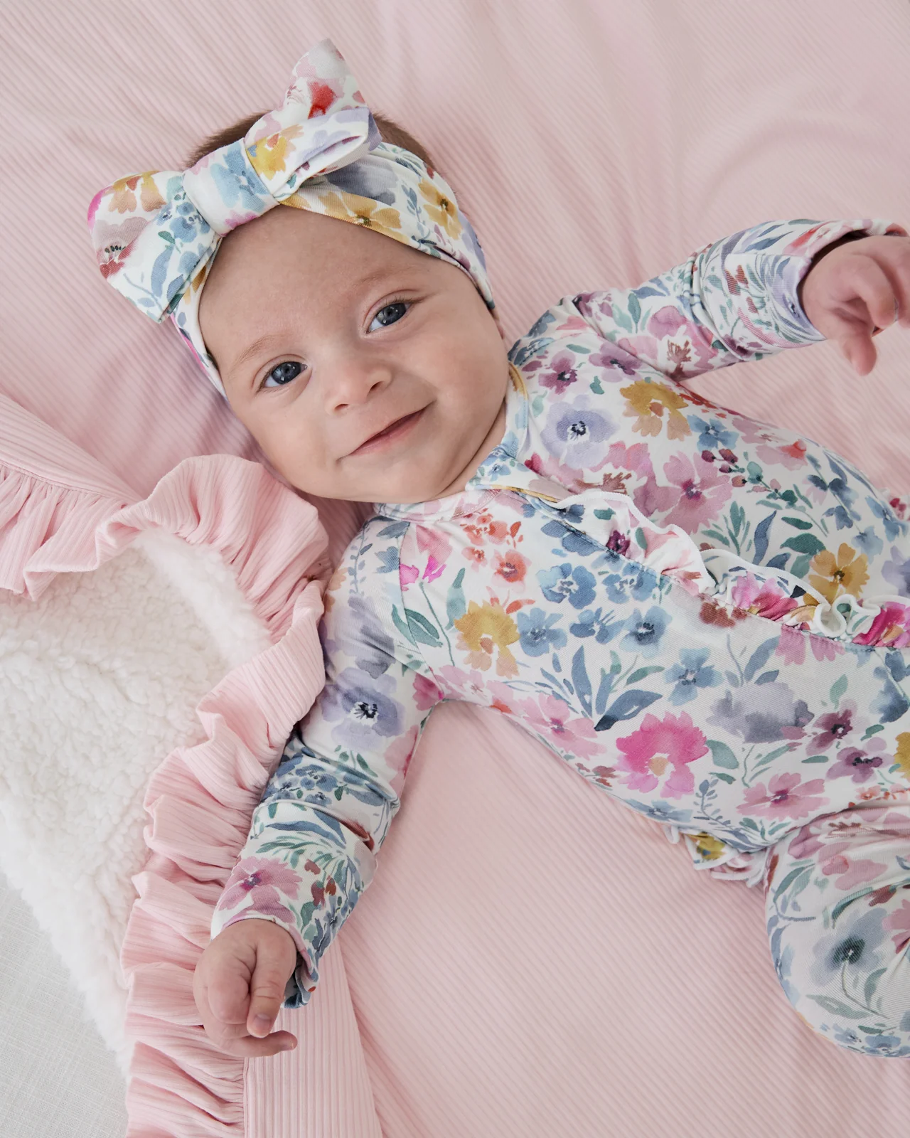 Tiny Blooms Luxe Bow Headband - Image 5