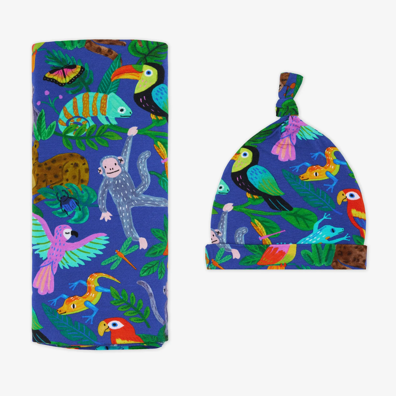 Treetop Tails Swaddle & Hat Set - Image 3