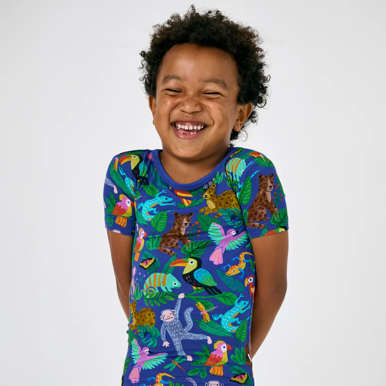Treetop Tails Two-Piece Short Sleeve & Shorts Pajama Set - Image 2