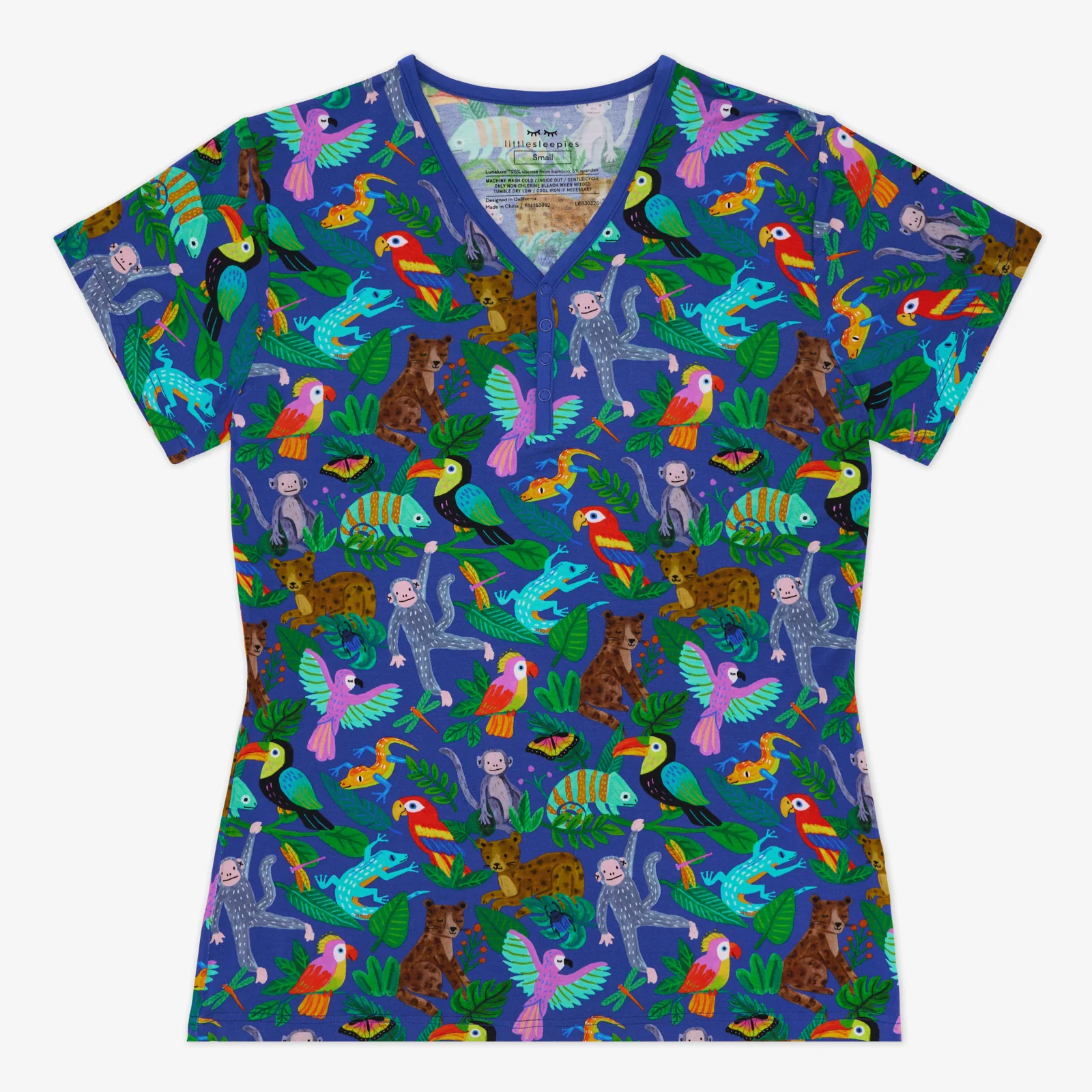 Treetop Tails Women's Short Sleeve Pajama Top - Image 3