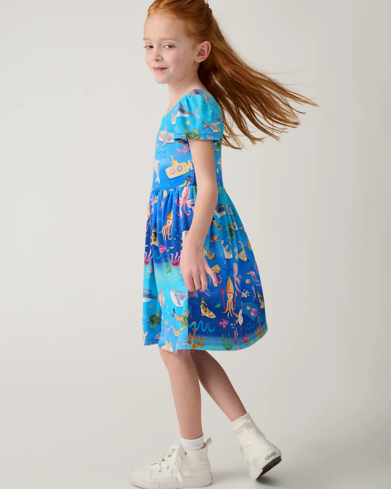 Underwater Discovery Bow Back Skater Dress - Image 3
