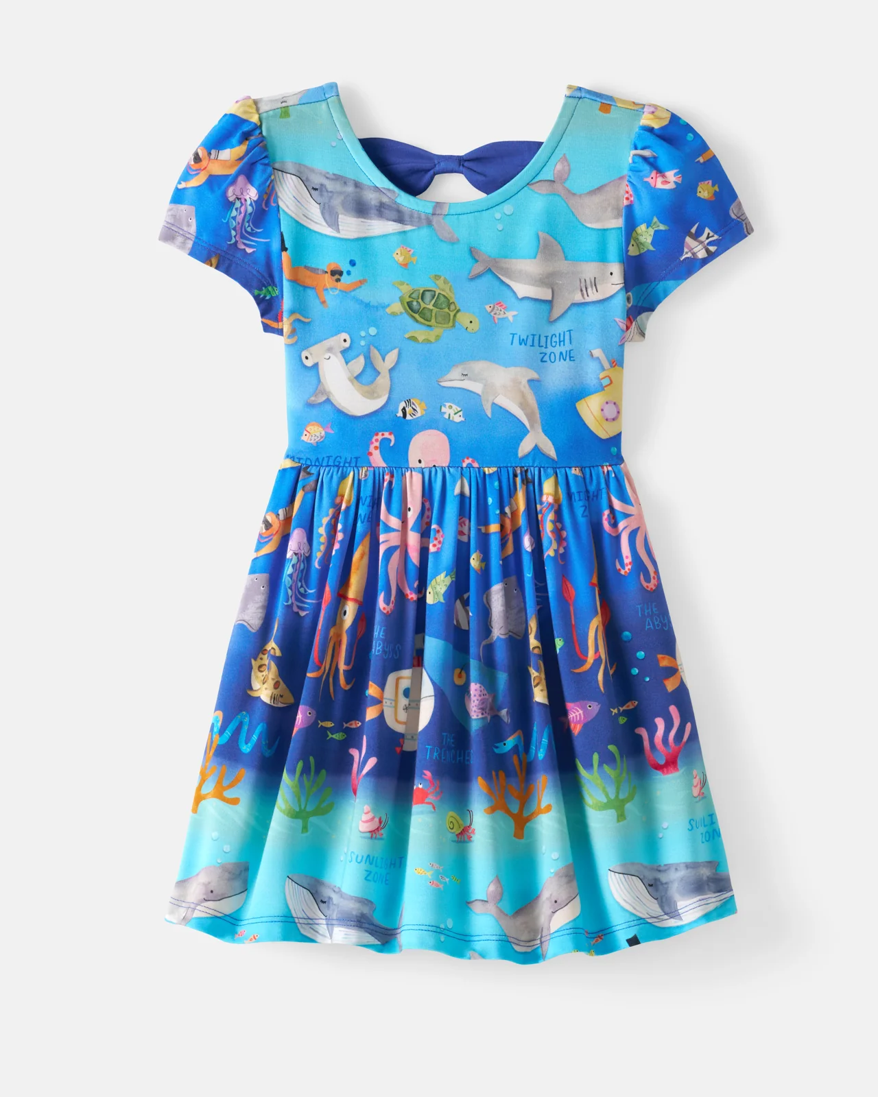 Underwater Discovery Bow Back Skater Dress - Image 6