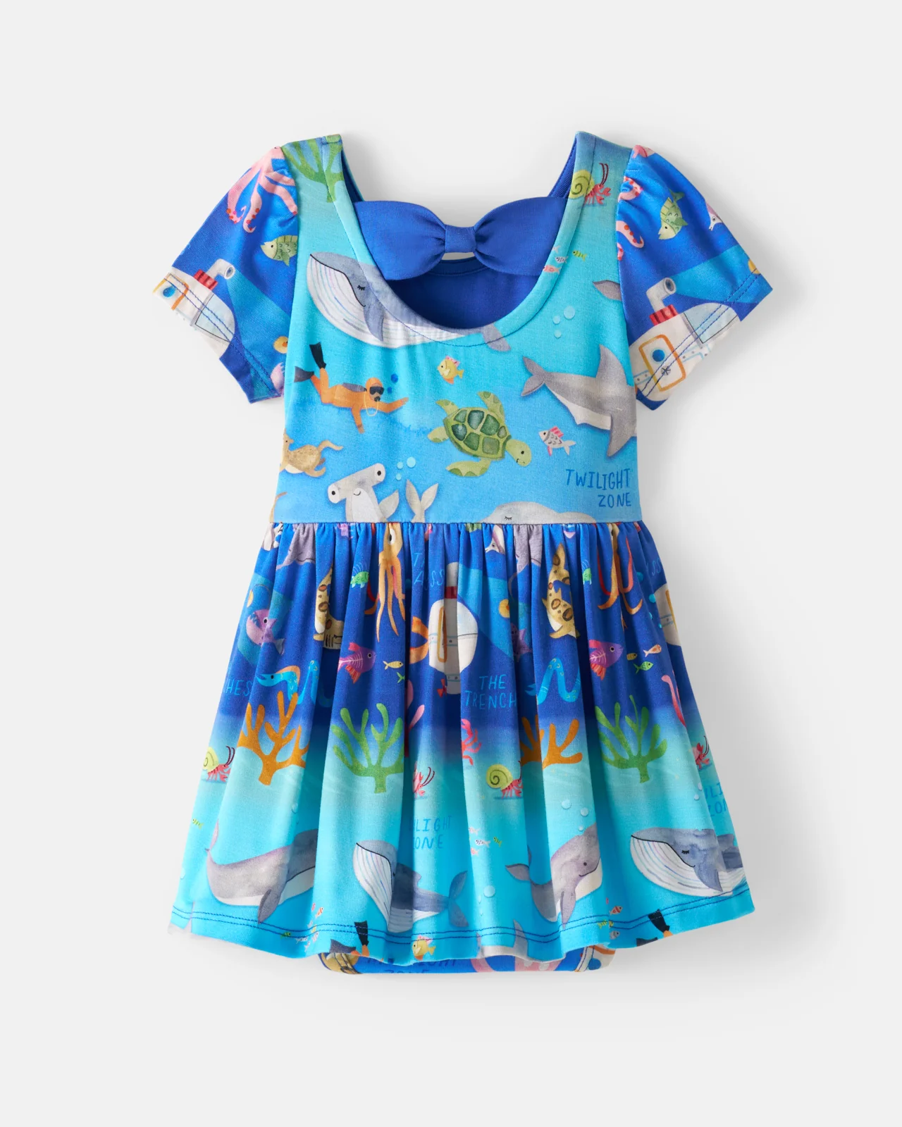 Underwater Discovery Bow Back Skater Dress with Bodysuit - Image 2
