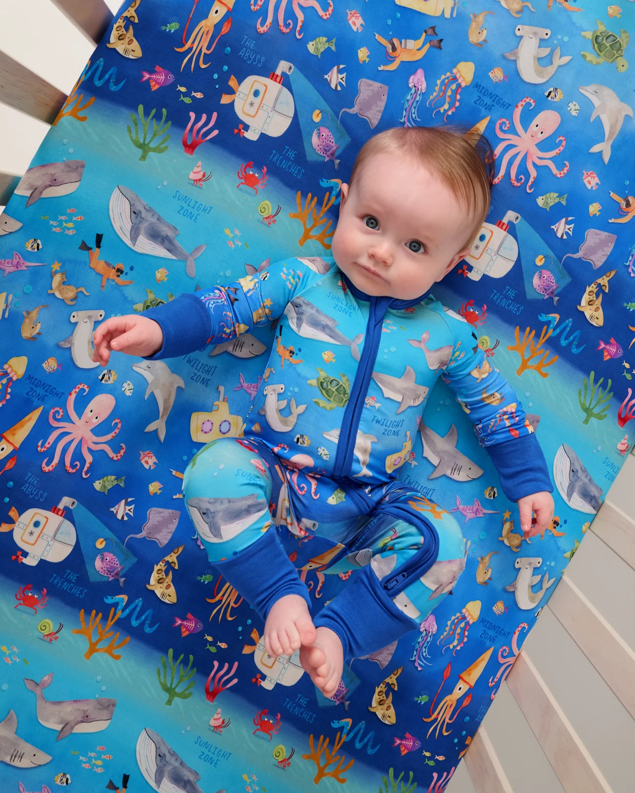 Underwater Discovery Fitted Crib Sheet - Image 3