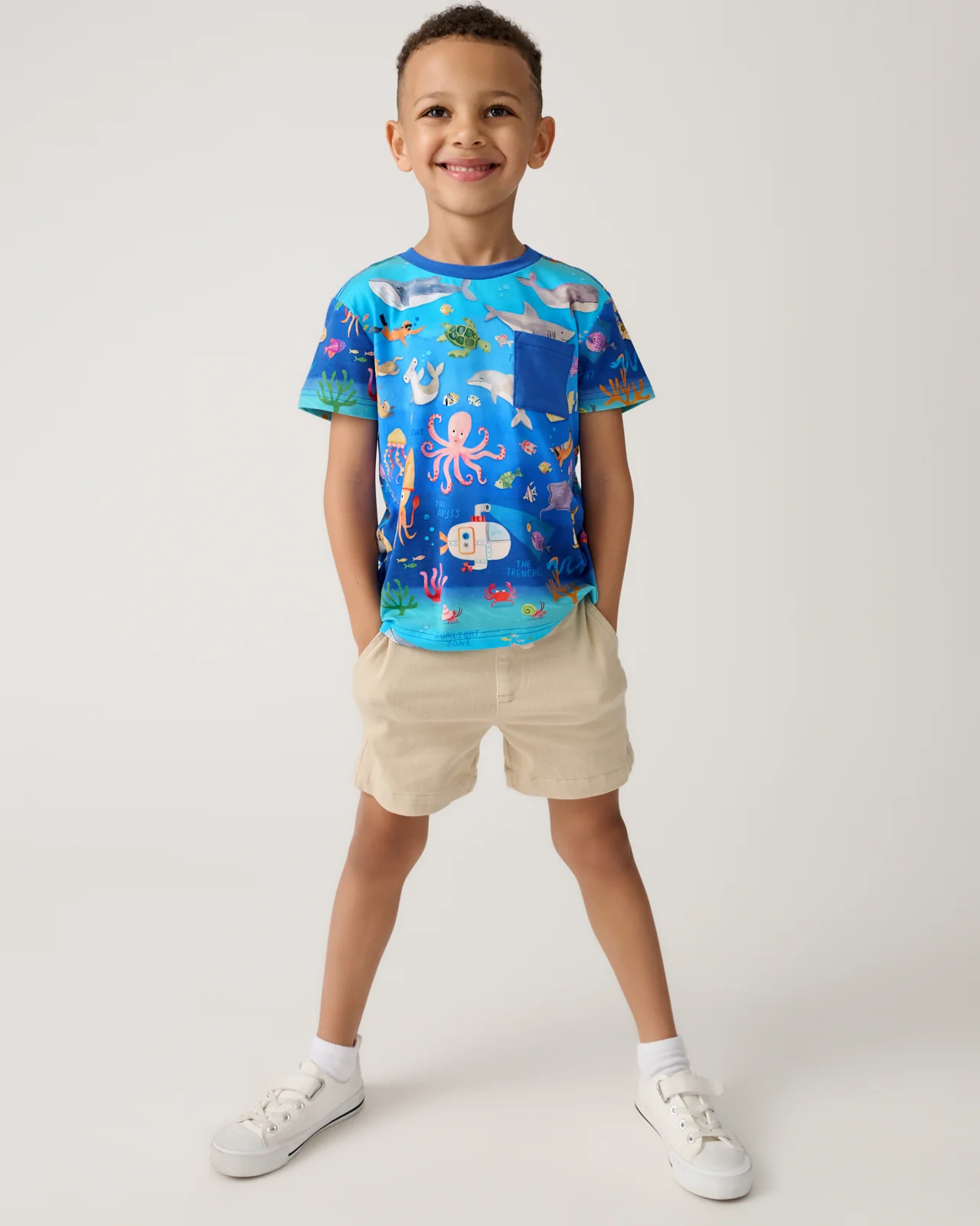 Underwater Discovery Relaxed Pocket Tee - Image 2