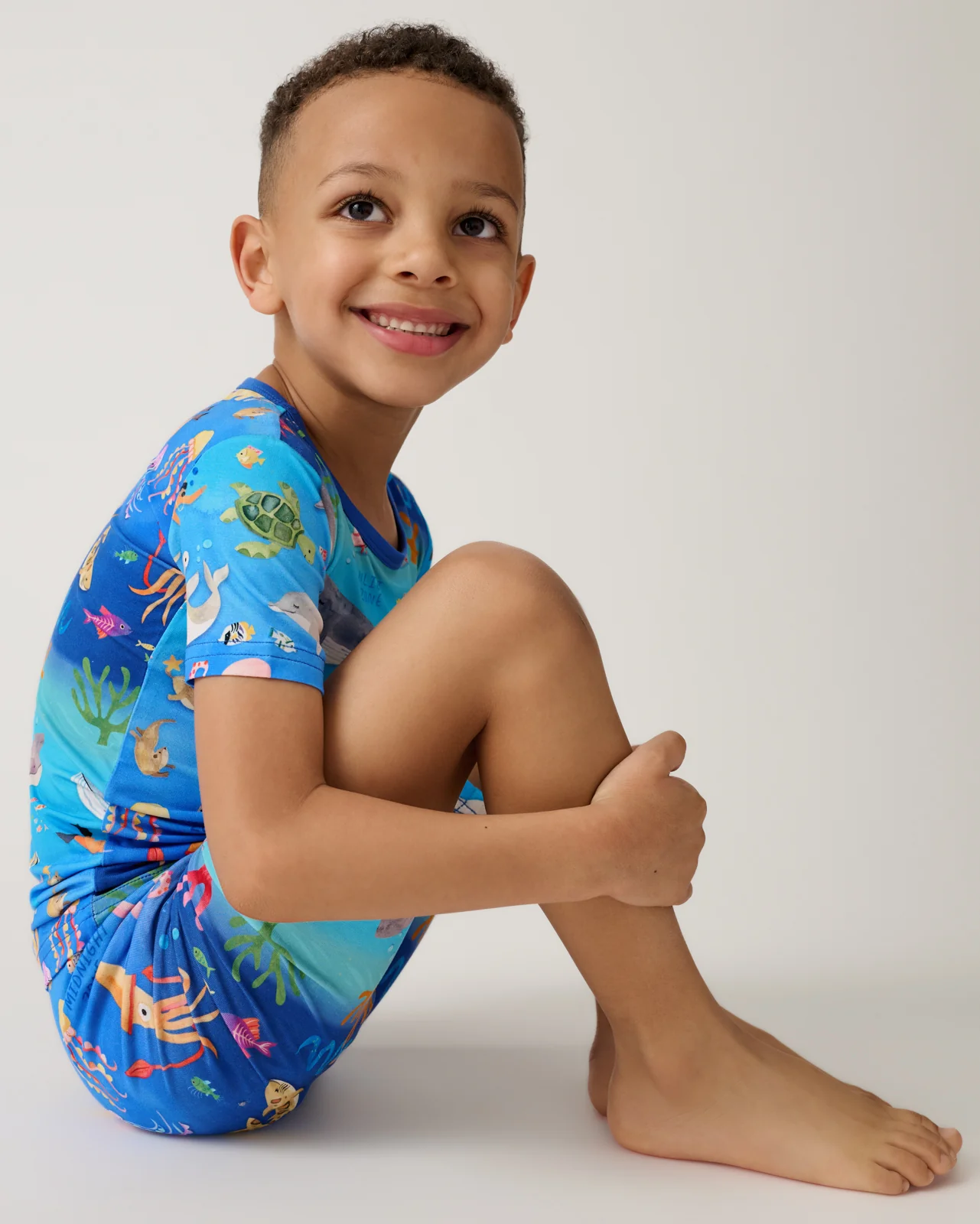 Underwater Discovery Two-Piece Short Sleeve & Shorts Pajama Set - Image 4