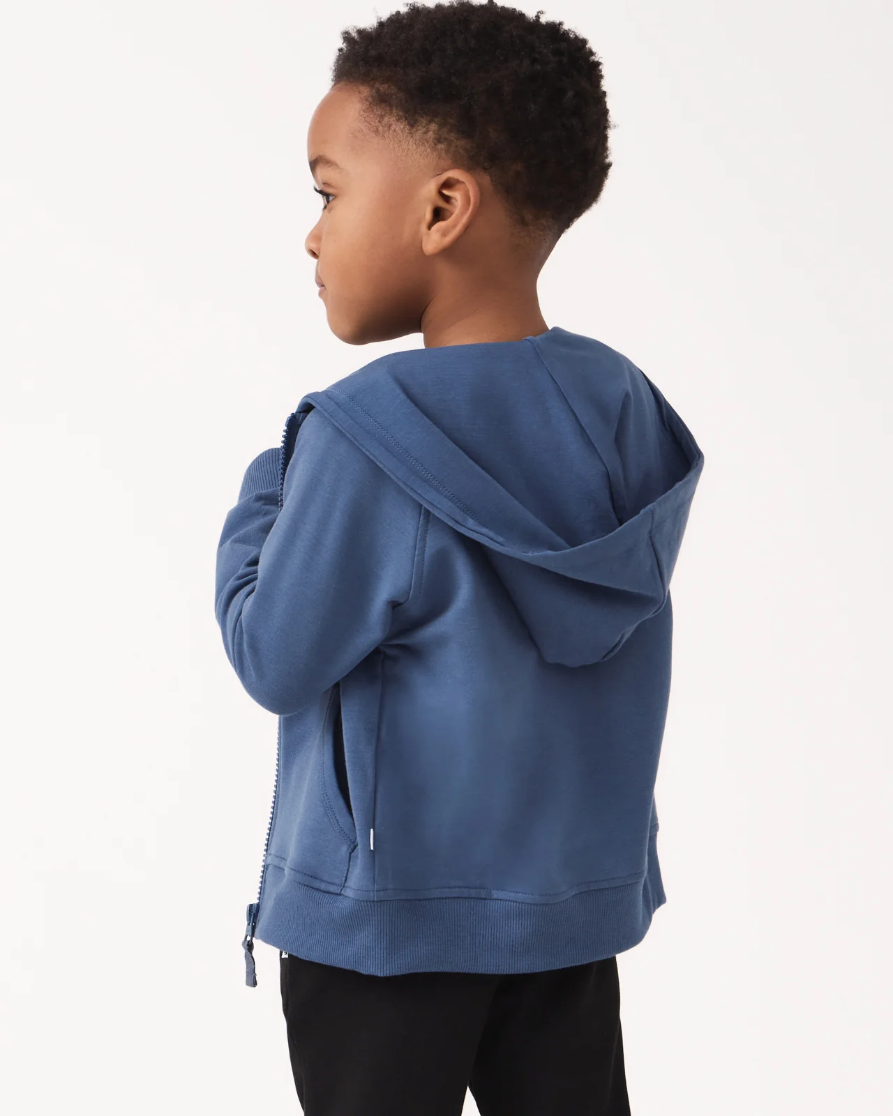 Vintage Navy Zip Hoodie - Image 7