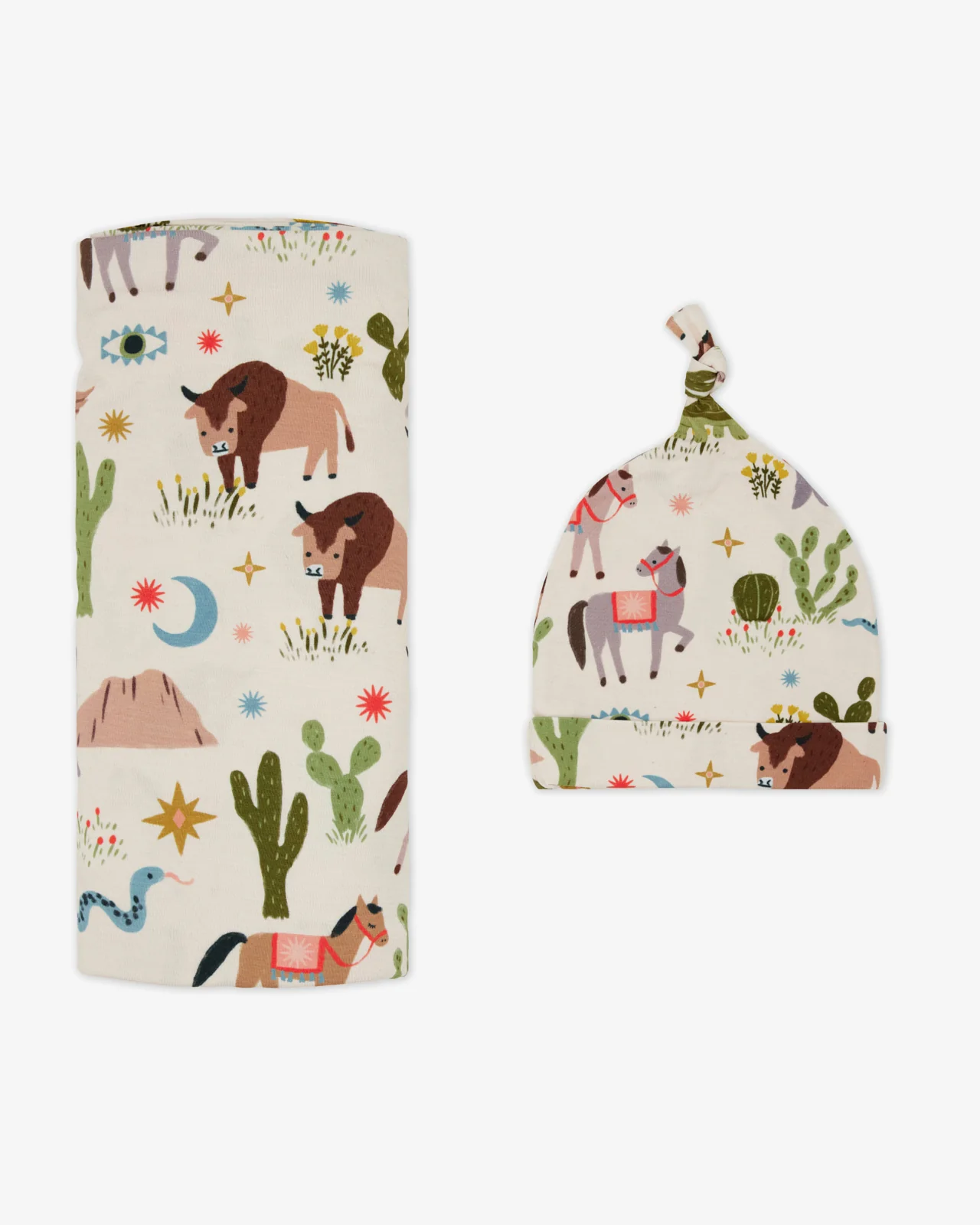 Wild Frontier Swaddle & Hat Set - Image 3